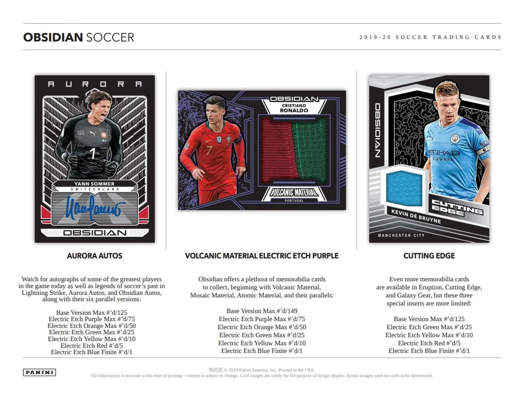 2019-20 Panini Obsidian Soccer Hobby Box - Image 3