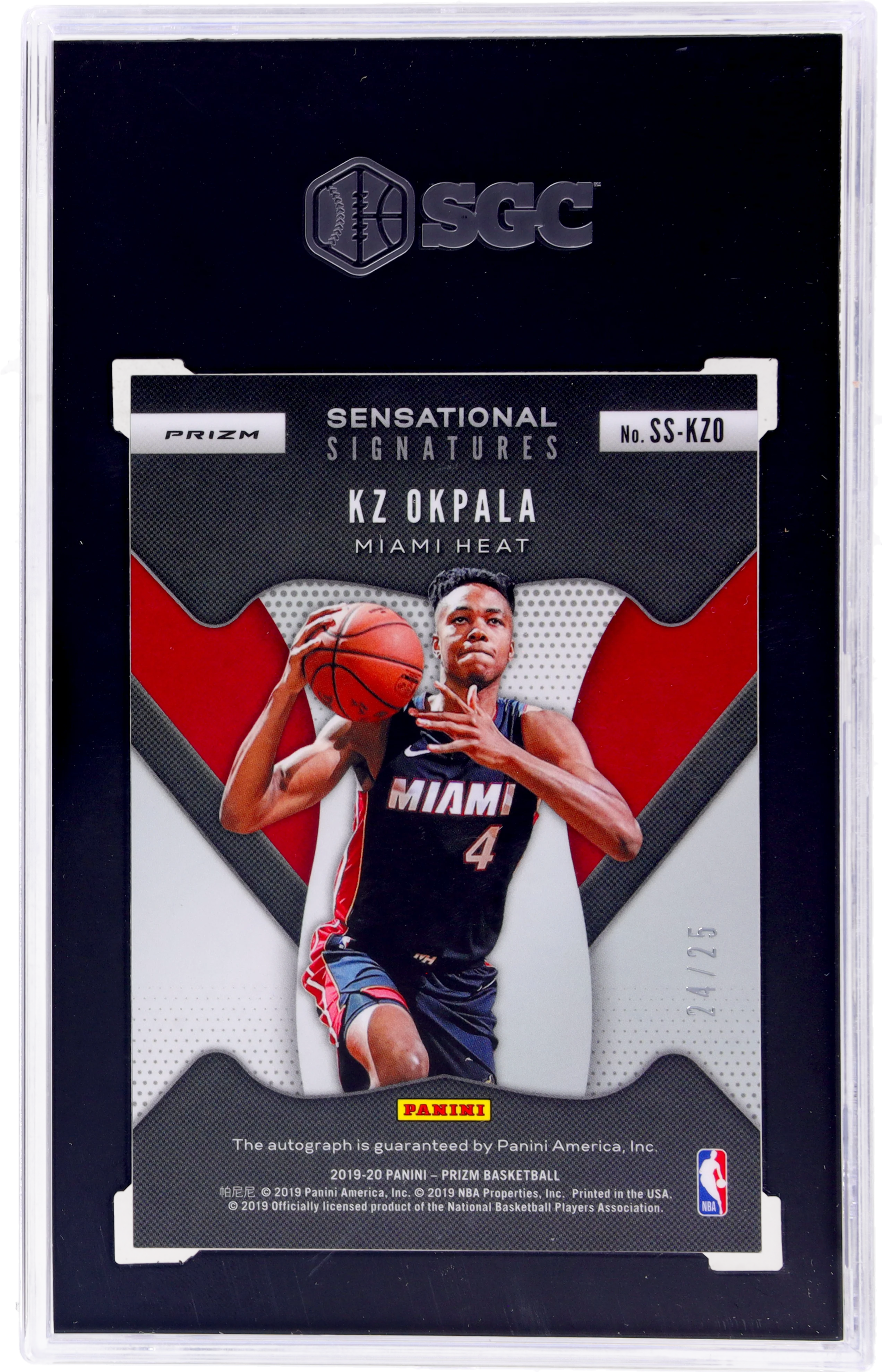 2019-20 Panini Prizm Sensational Signatures KZ Okpala #SS-KZO /25 SGC 10 Auto - Image 2
