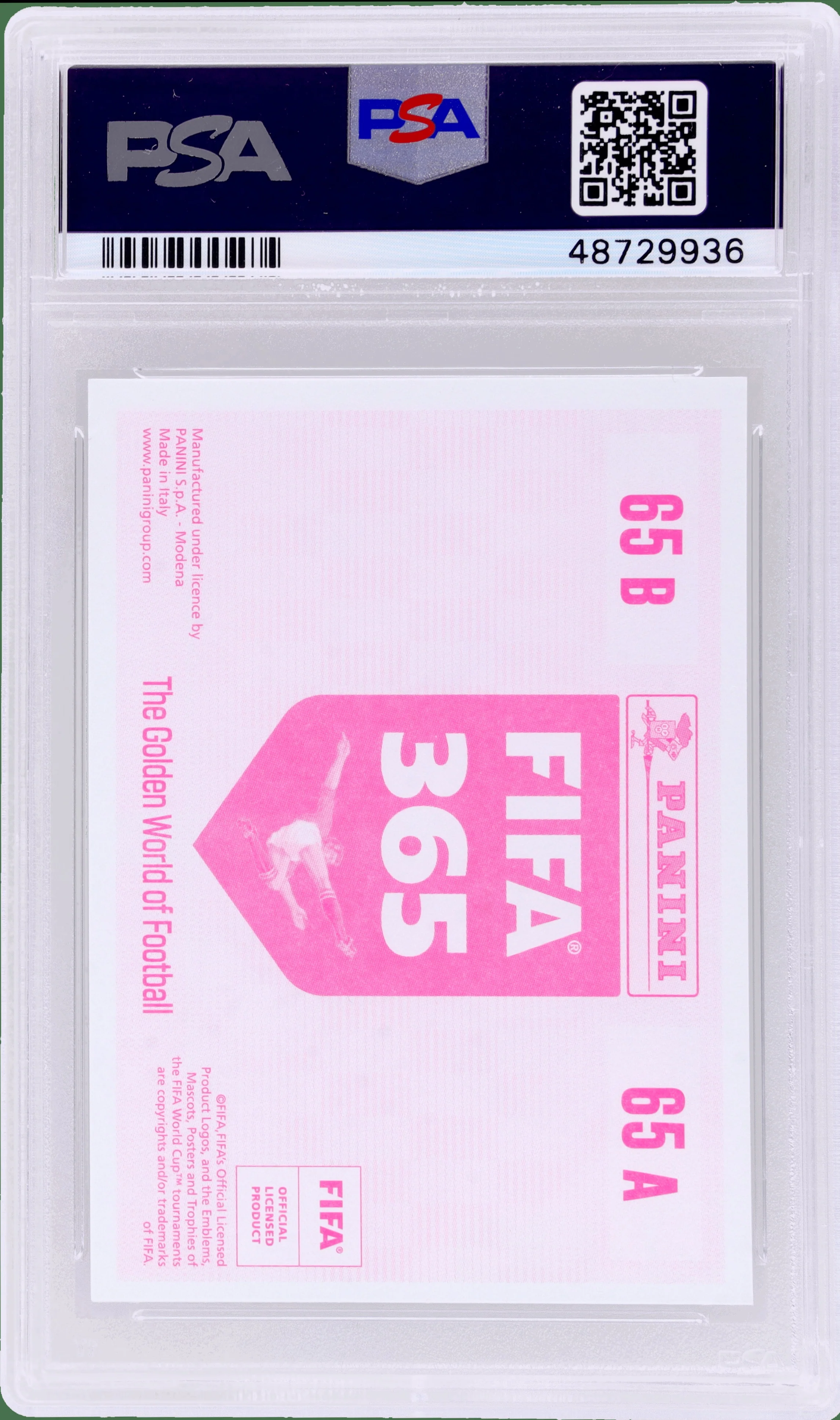 2019 Panini Fifa 365 Pink Back Juan Mata/Mason Greenwood #65 PSA 10 - Image 2