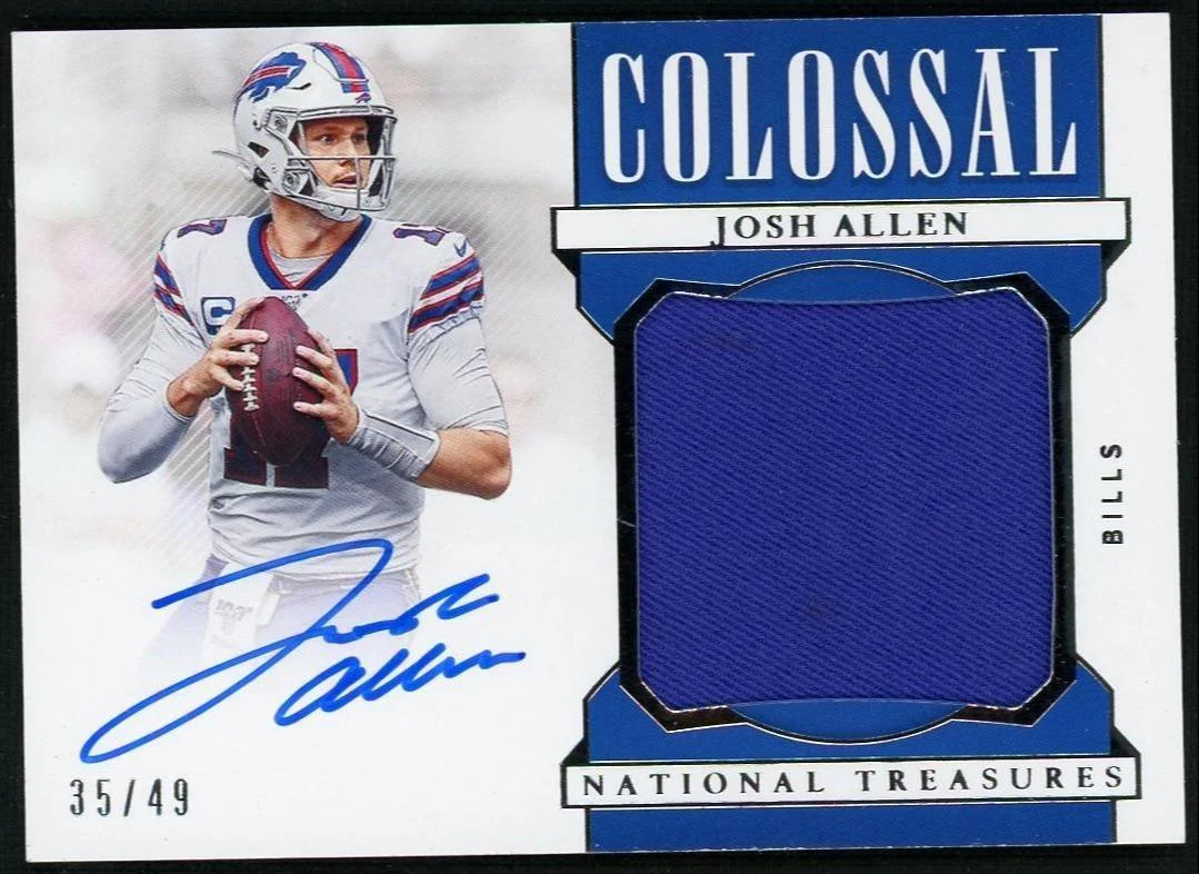 2019 Panini National Treasures Colossal Signatures Josh Allen /49