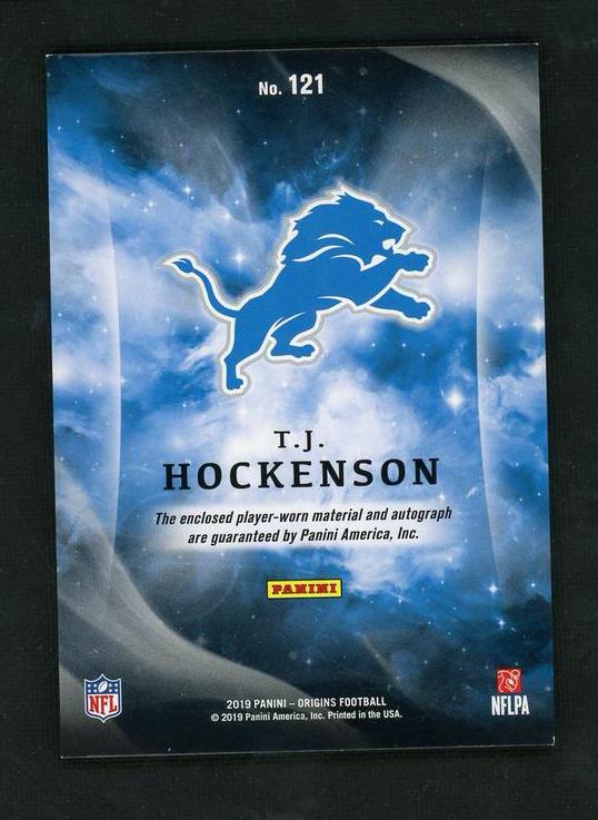 2019 Panini Origins T.J. Hockenson #121 RC RPA /99 - Image 2