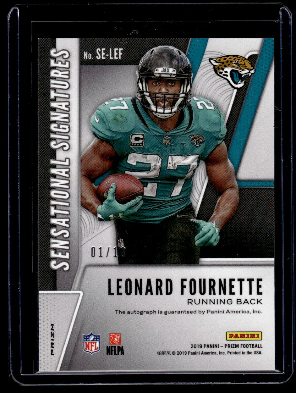 2019 Panini Prizm Sensational Signatures Gold Leonard Fournette #SE-LEF Auto /10 - Image 2