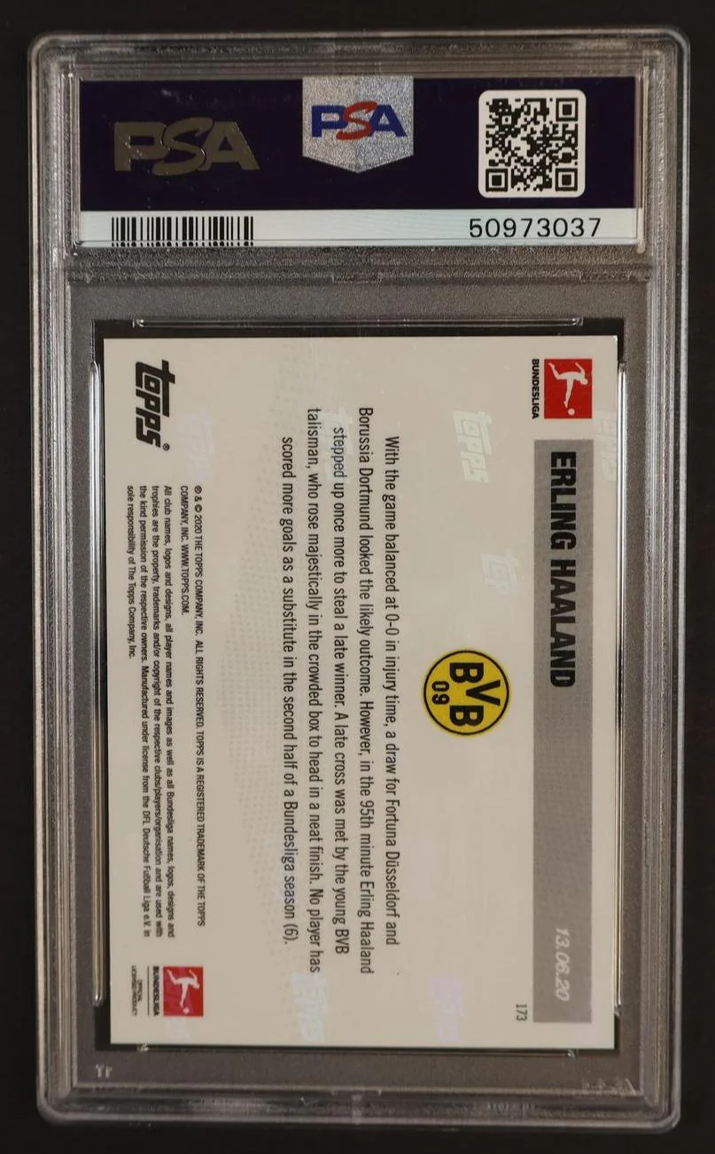 2019 Topps Now Bundesliga Erling Haaland #173 PSA 10 - Image 2
