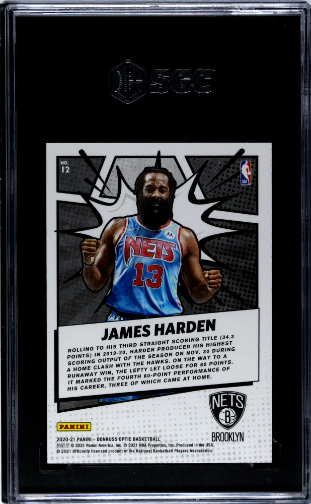 2020-21 Donruss Optic My House James Harden #12 SGC 8 - Image 2