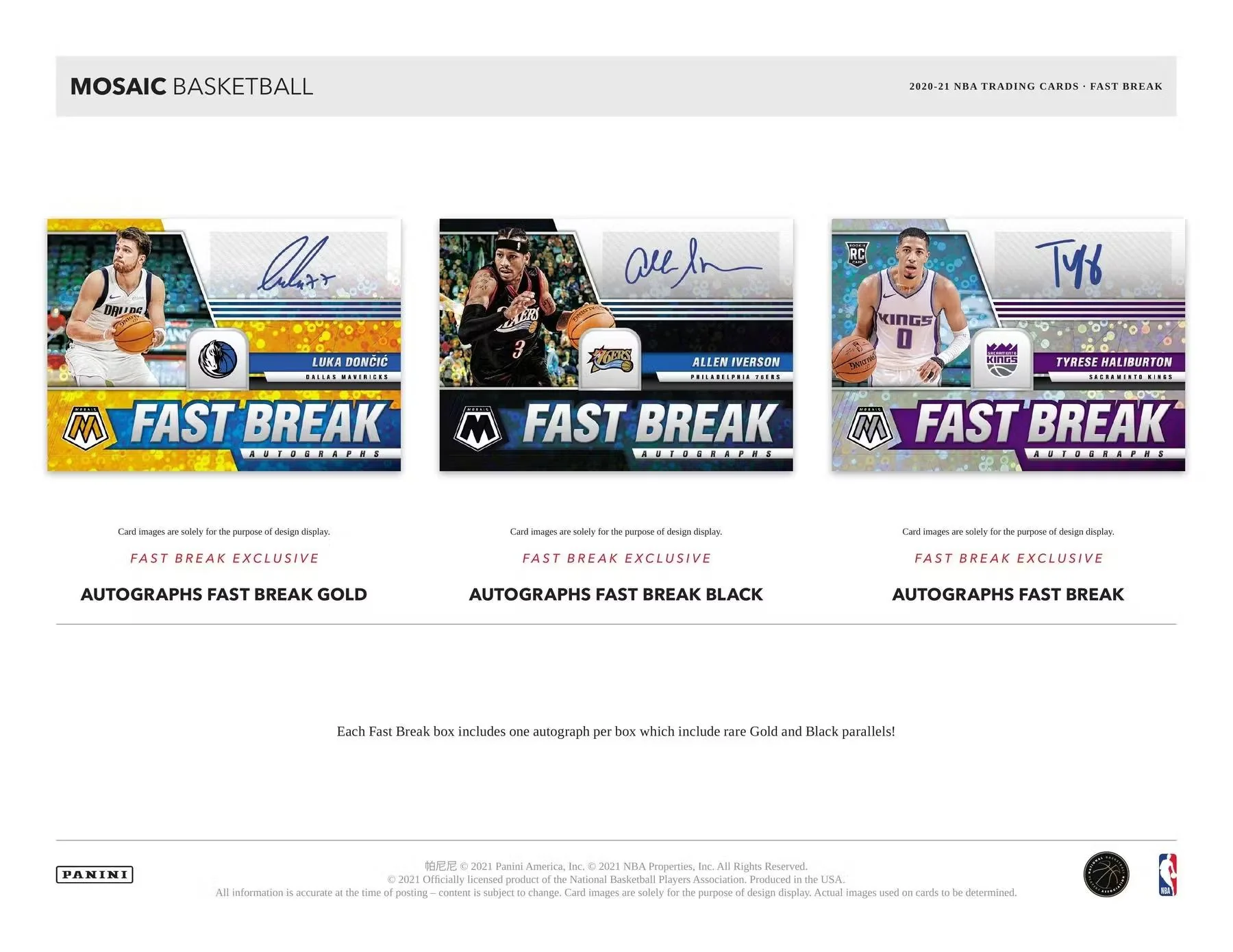 2020-21 Panini Mosaic Basketball Fast Break Box - Image 5