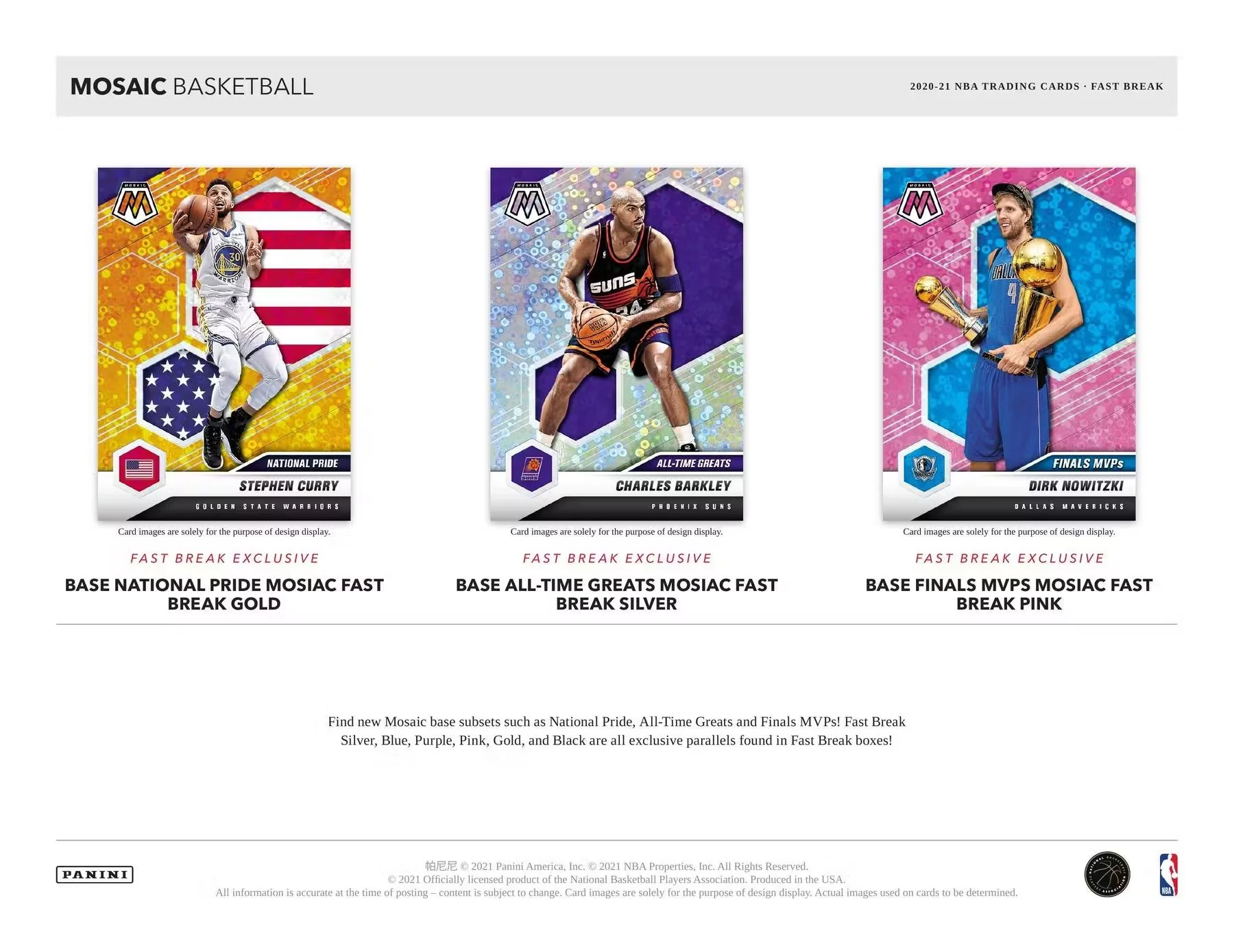 2020-21 Panini Mosaic Basketball Fast Break Box - Image 7