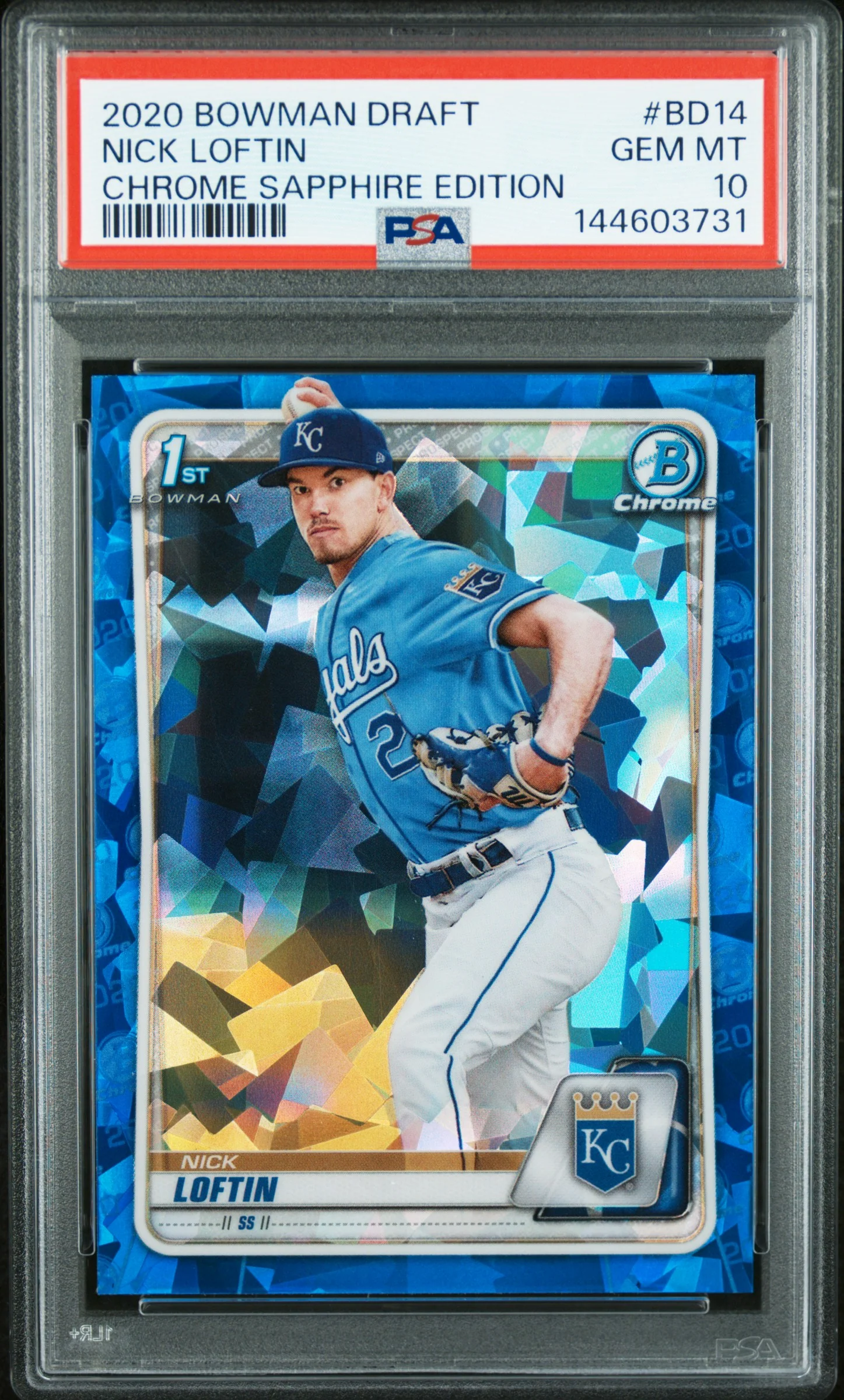 2020 Bowman Draft Sapphire Chrome Nick Loftin #BD14 PSA 10