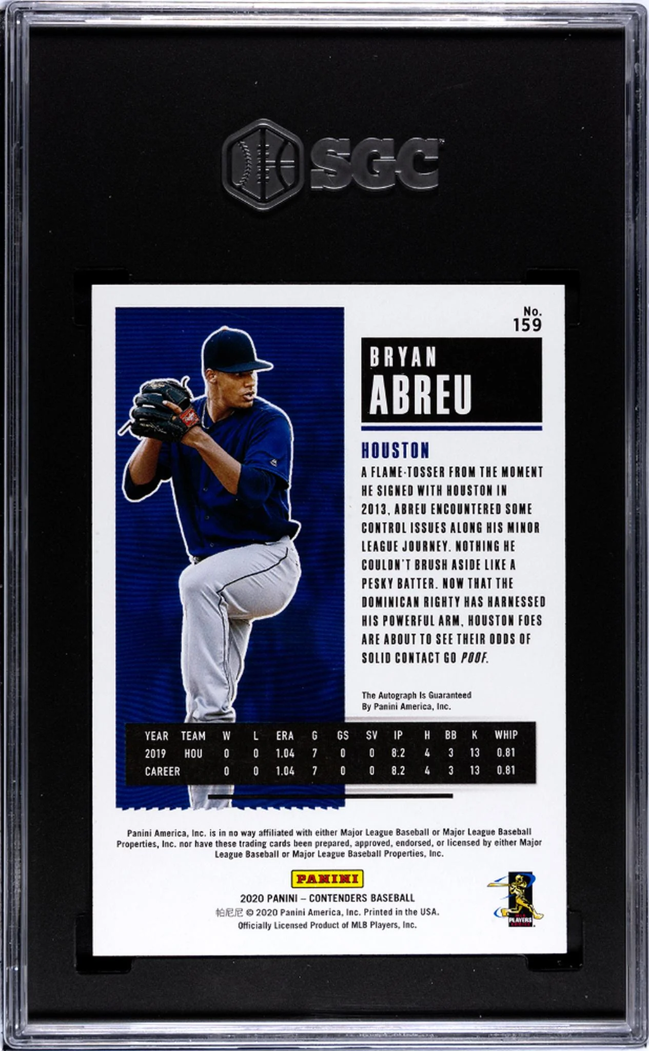 2020 Panini Contenders #159 Bryan Abreu Rookie Ticket SGC 10 - Image 2