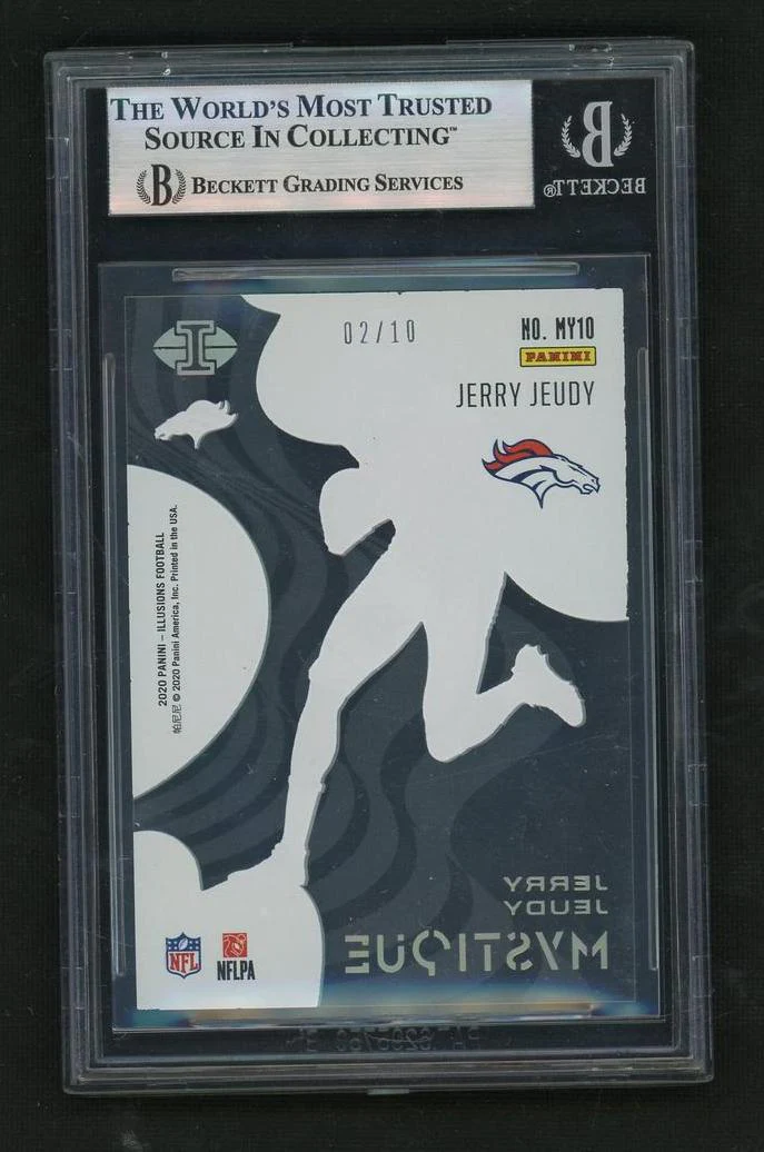 2020 Panini Illusions Mystique Green Jerry Jeudy #MY10 /10 BGS 9 - Image 2