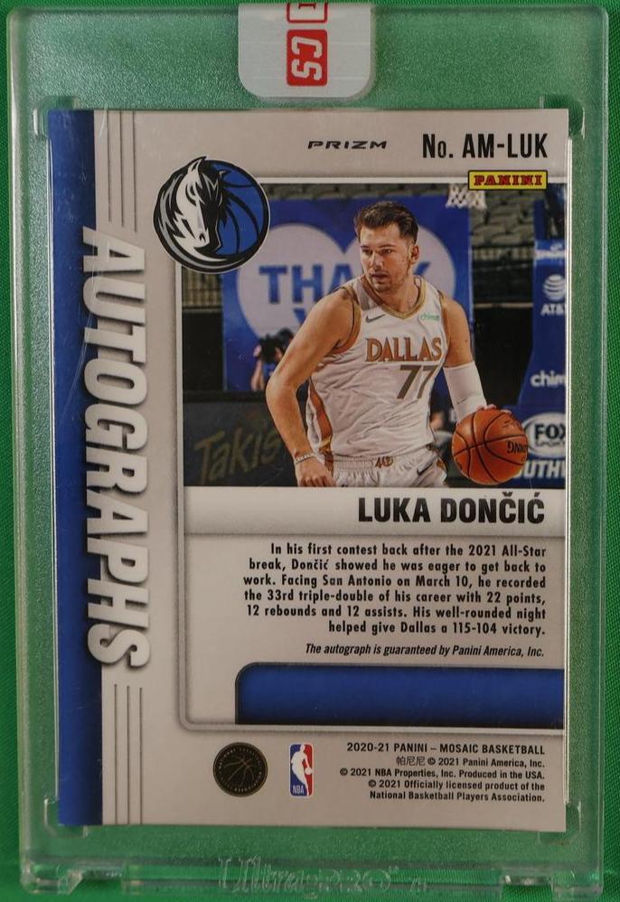 2020 Panini Mosaic AM-LUK Luka Dončić Autographs Dallas Mavericks - Image 2