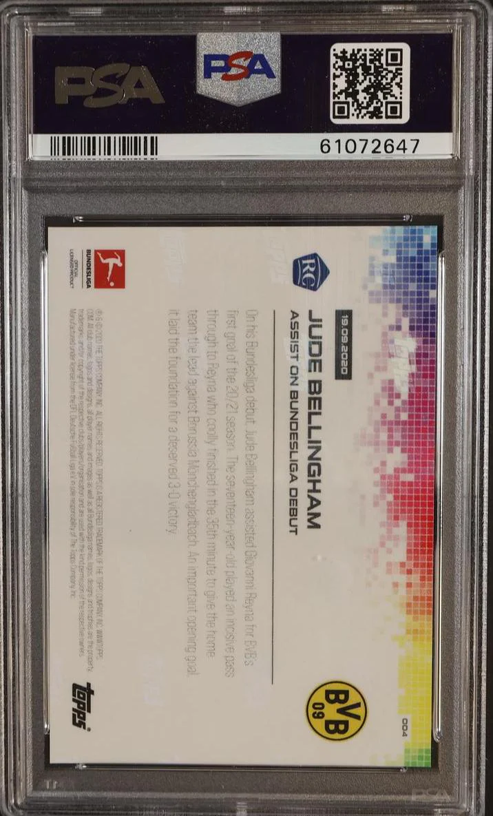 2020 Topps Now Bundesliga Jude Bellingham #4 /12793 PSA 10 - Image 2