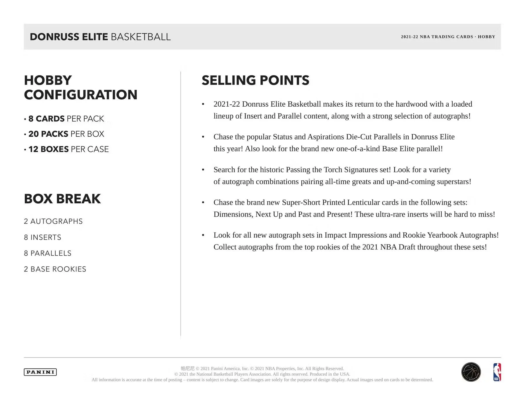 2021-22 Panini Donruss Elite Basketball Hobby Box - Image 6