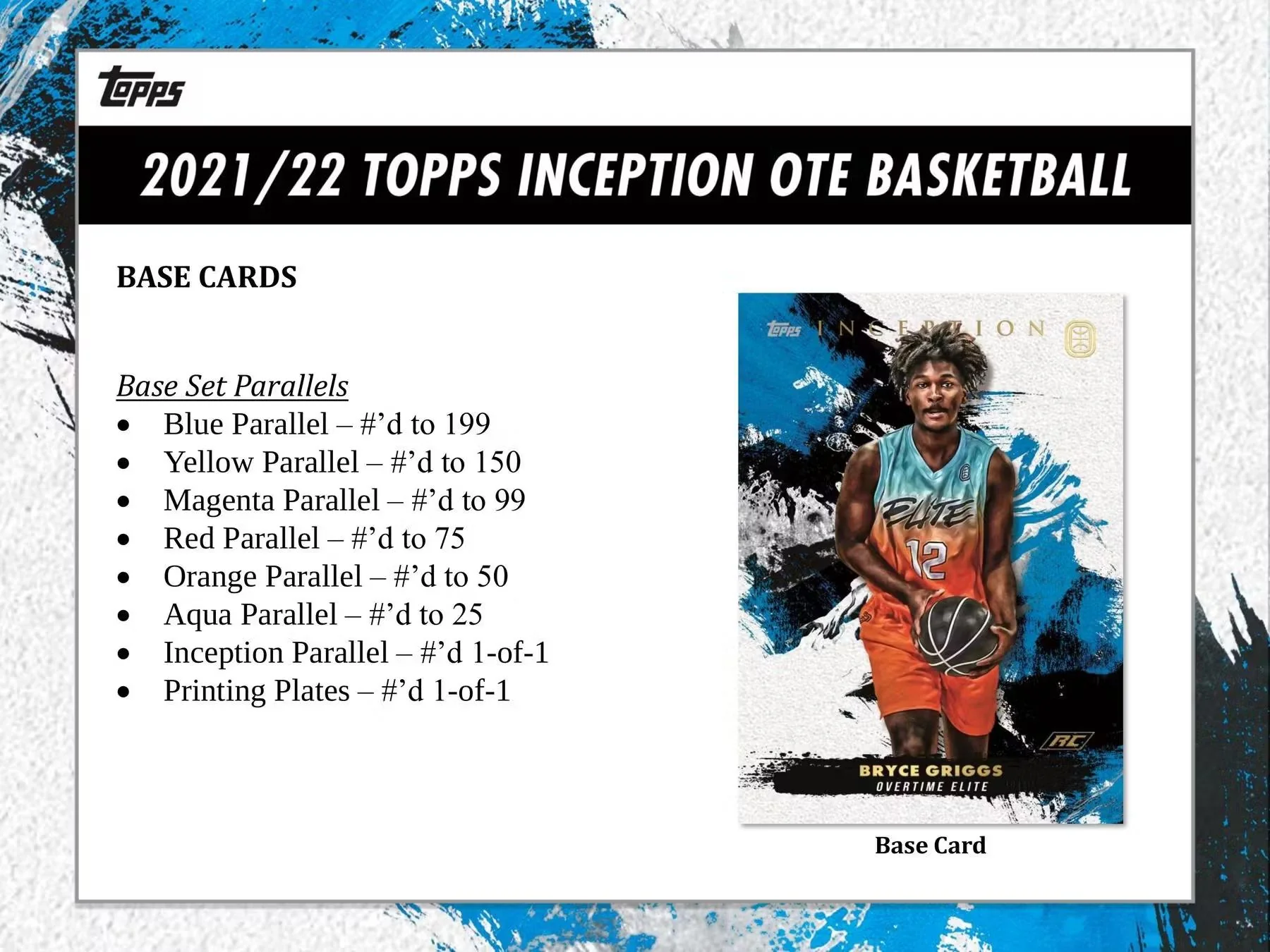2021-22 Topps Inception Overtime Elite Basketball Hobby Box - Image 3