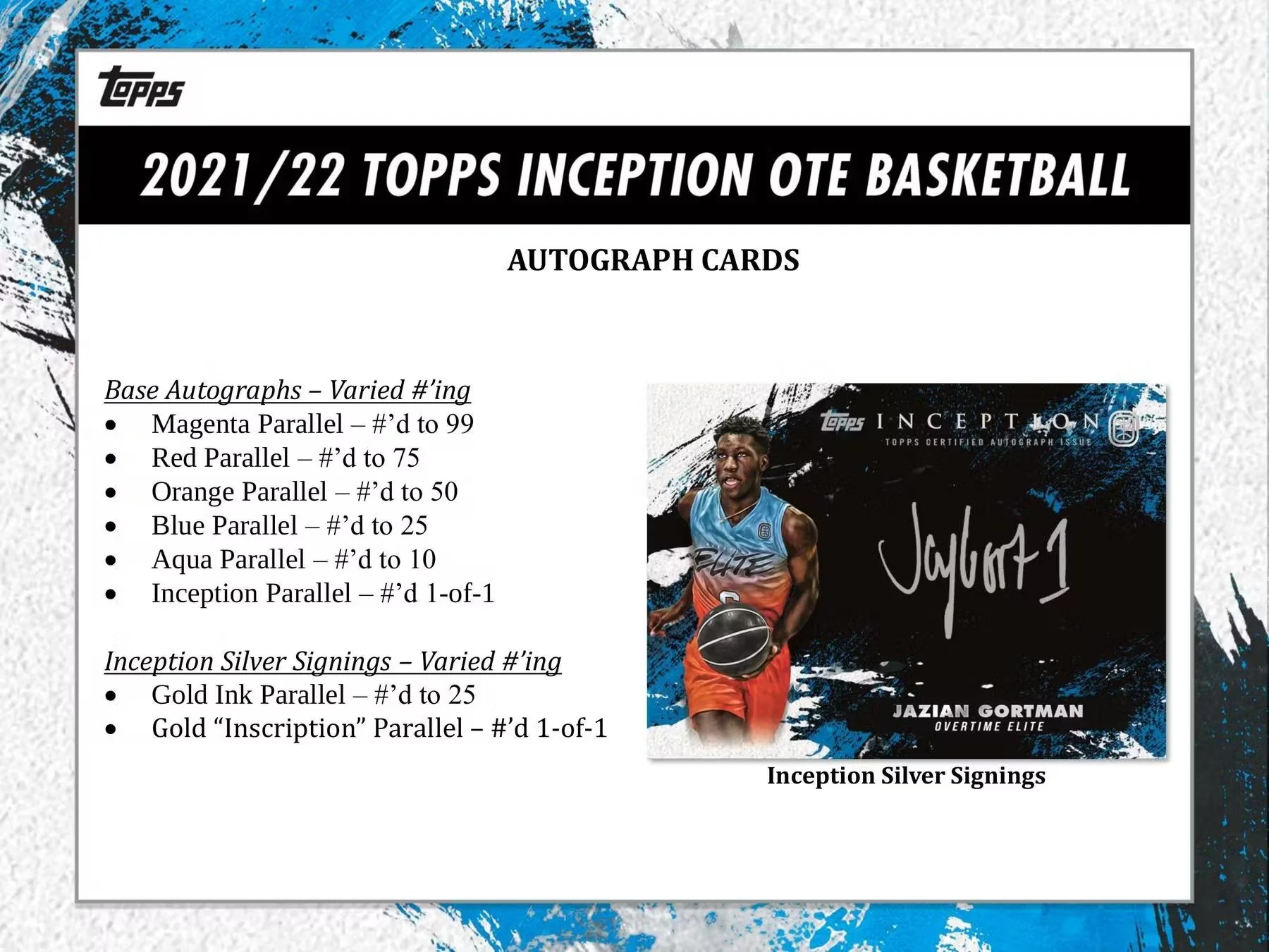 2021-22 Topps Inception Overtime Elite Basketball Hobby Box - Image 4