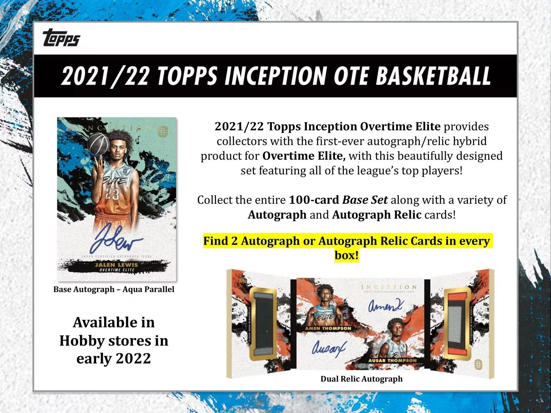 2021-22 Topps Inception Overtime Elite Basketball Hobby Box - Image 6