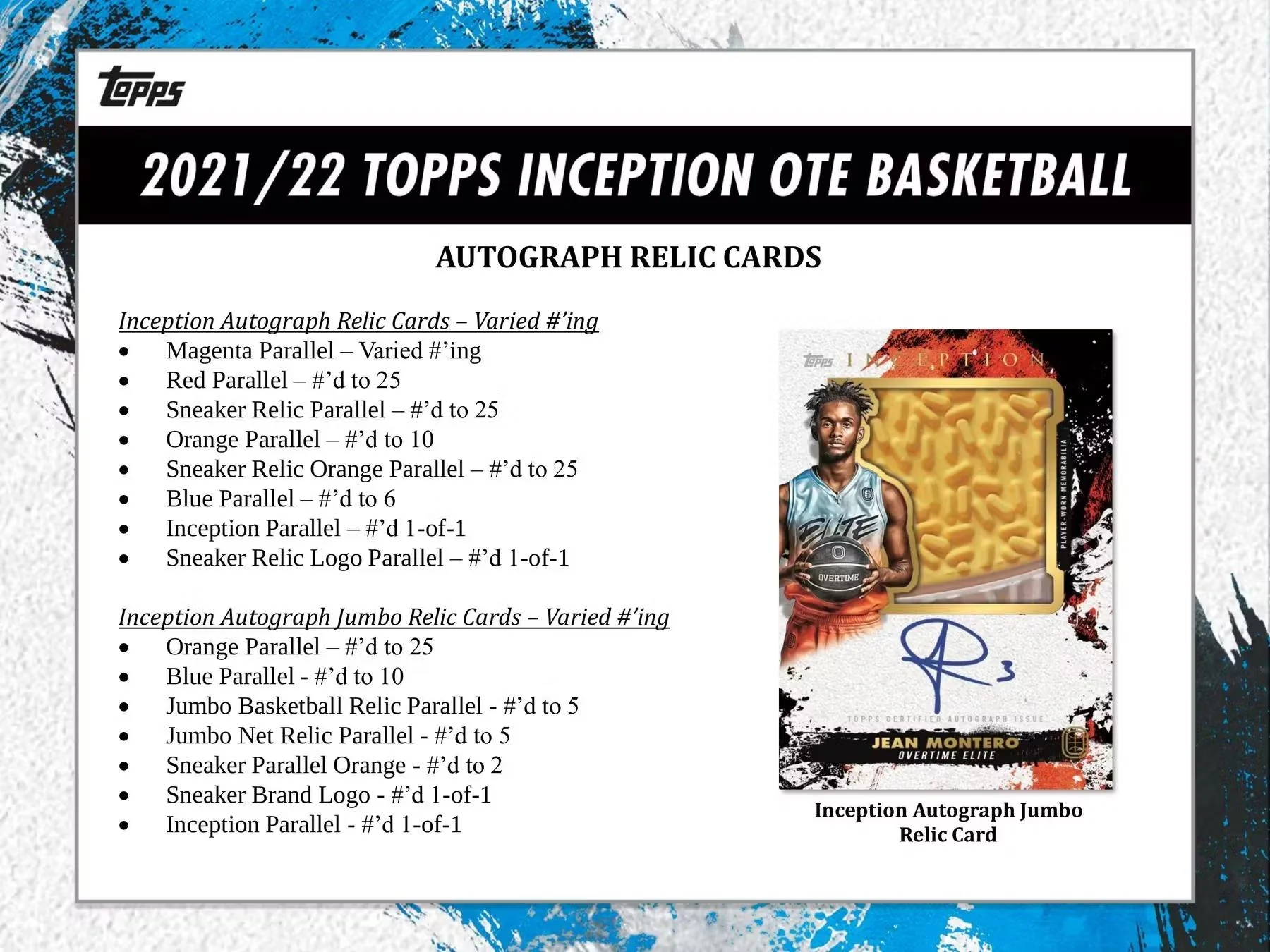 2021-22 Topps Inception Overtime Elite Basketball Hobby Box - Image 8