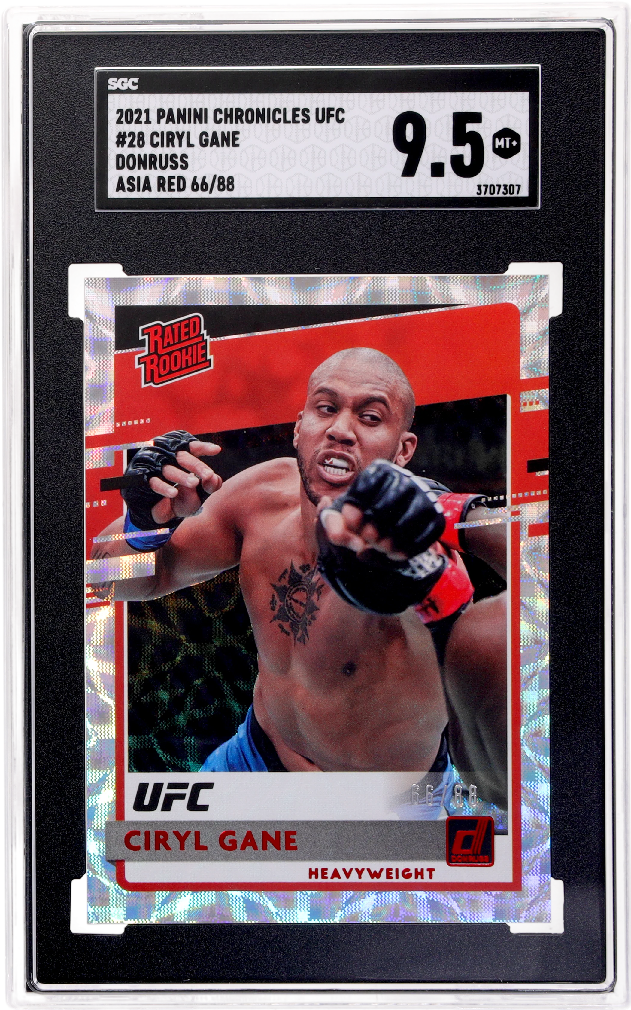 2021 Panini Chronicles UFC Donruss Ciryl Gane #28 /88 SGC 9.5 RC
