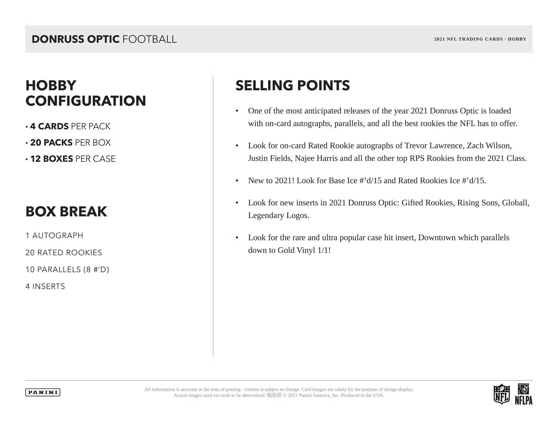 2021 Panini Donruss Optic Football Hobby Box - Image 14