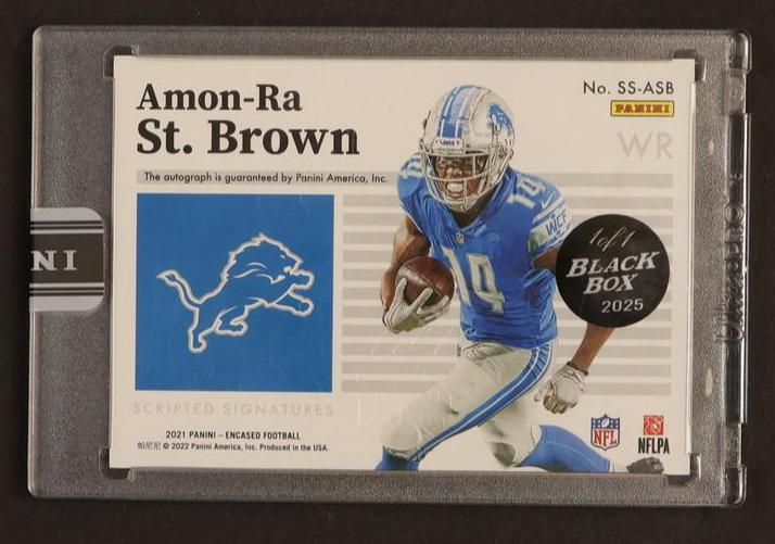 2021 Panini Encased Scripted Signatures Amon-Ra St. Brown #SS-ASB Auto - Image 2