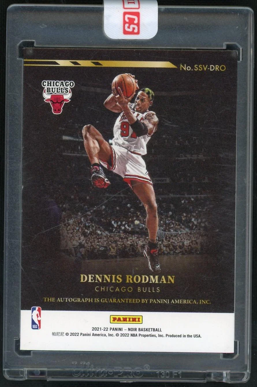 2021 Panini Noir Basketball Dennis Rodman SSV-DRO /99 - Image 2