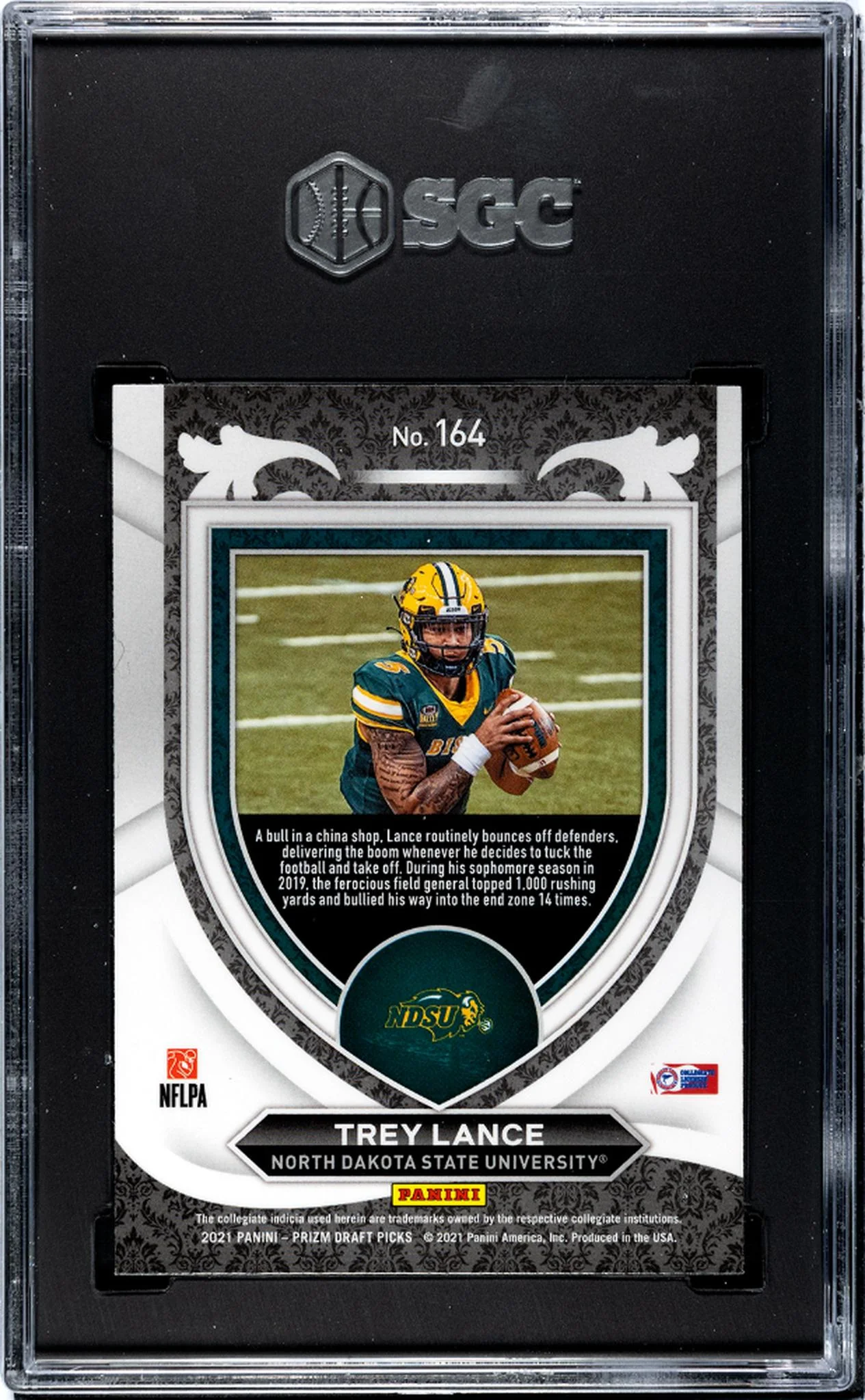 2021 Panini Prizm DP Crusade Trey Lance #164 RC SGC 9 - Image 2
