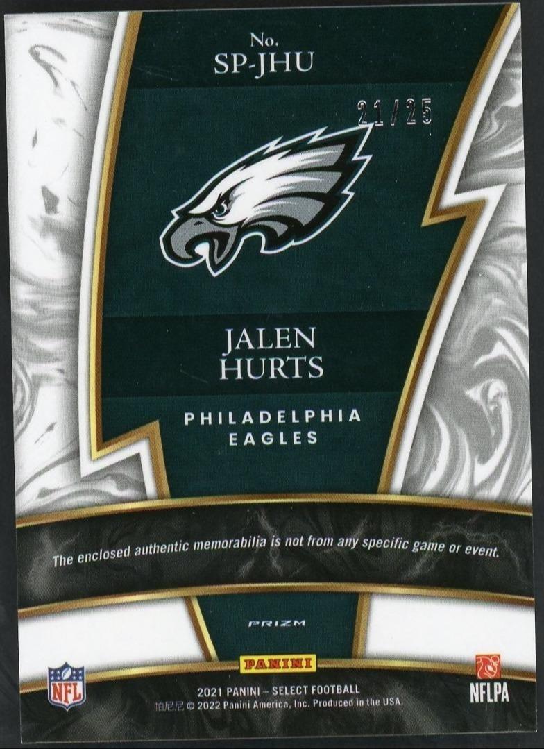 2021 Panini Select Jalen Hurts Sparks Tie-Dye /25 - Image 2