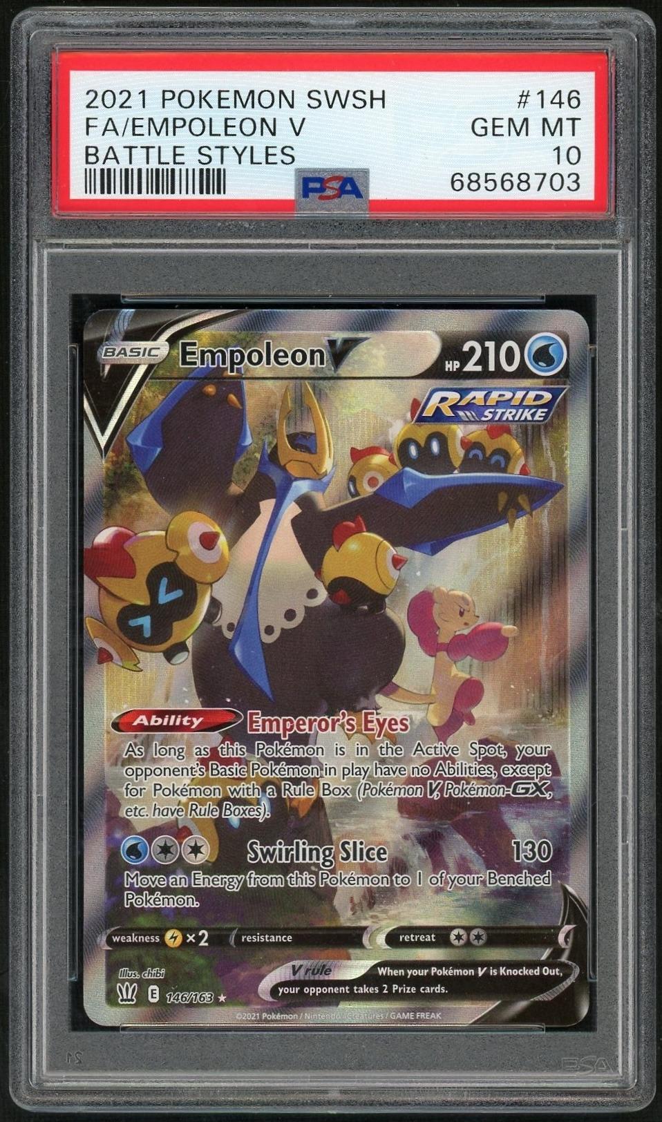 2021 Pokemon Sword and Shield Battle Styles Empoleon V #146 PSA 10