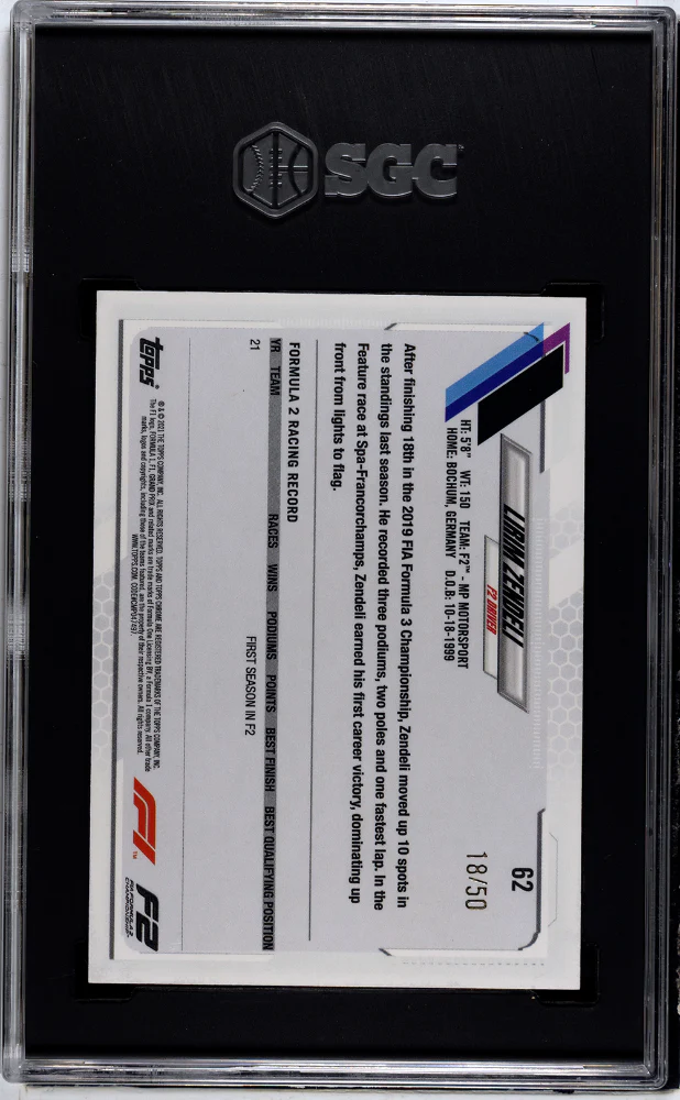 2021 Topps Chrome #62 Lirim Zendeli Future Stars /50 SGC 9 - Image 2