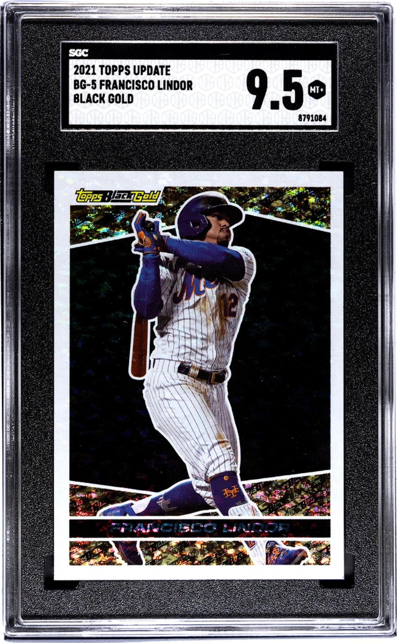 2021 Topps Update #BG-5 Francisco Lindor Black Gold SGC 9.5
