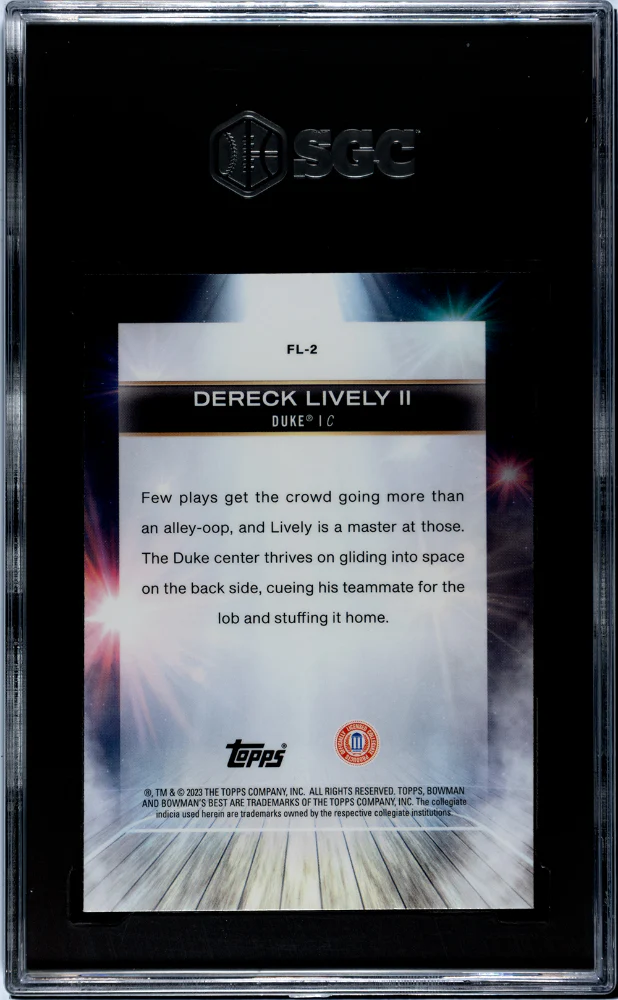 2022-23 Bowman U Best Flashing Lights Dereck Lively II #FL-2 SGC 9.5 - Image 2