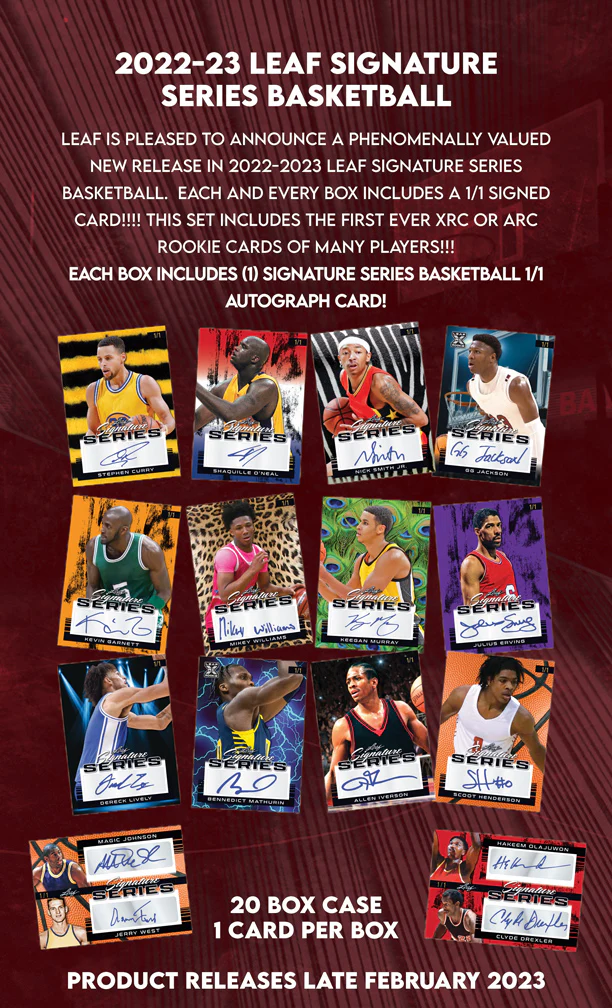 2022-23 Leaf Signature Series Basketball Hobby Box - Image 2