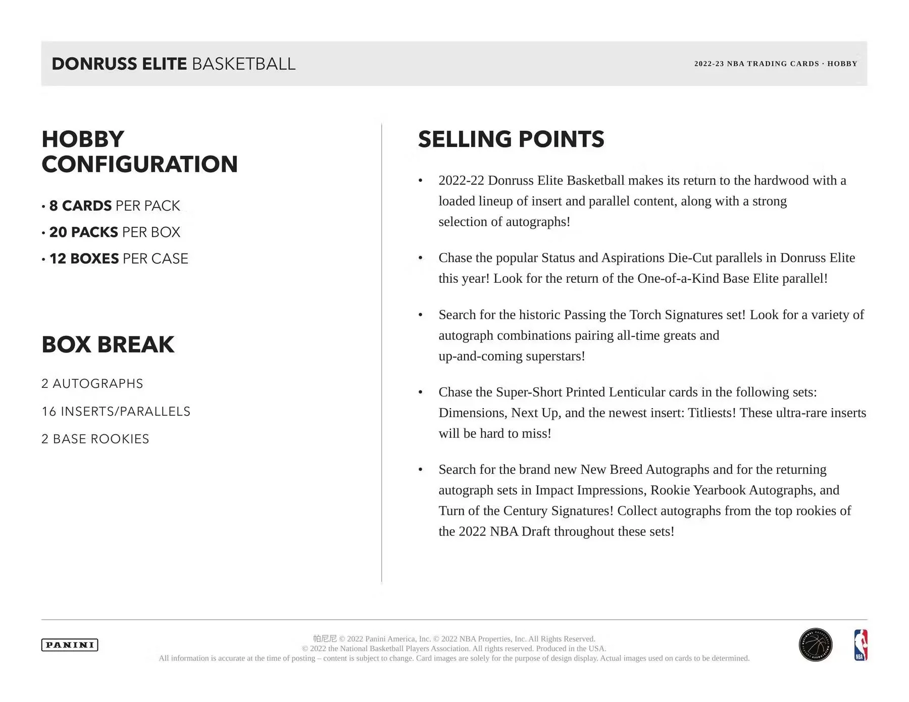 2022-23 Panini Donruss Elite Basketball Hobby Box - Image 6