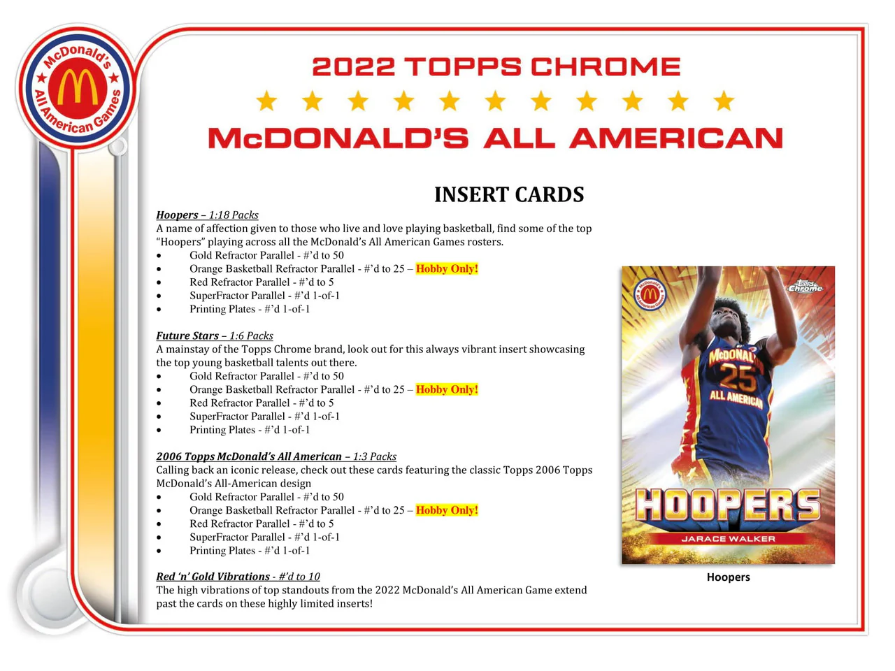 2022-23 Topps Chrome McDonald's All American Basketball - Hobby Box - Image 4