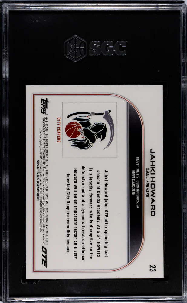 2022-23 Topps Chrome OTE Refractor Jahki Howard #23 RC SGC 10 - Image 2