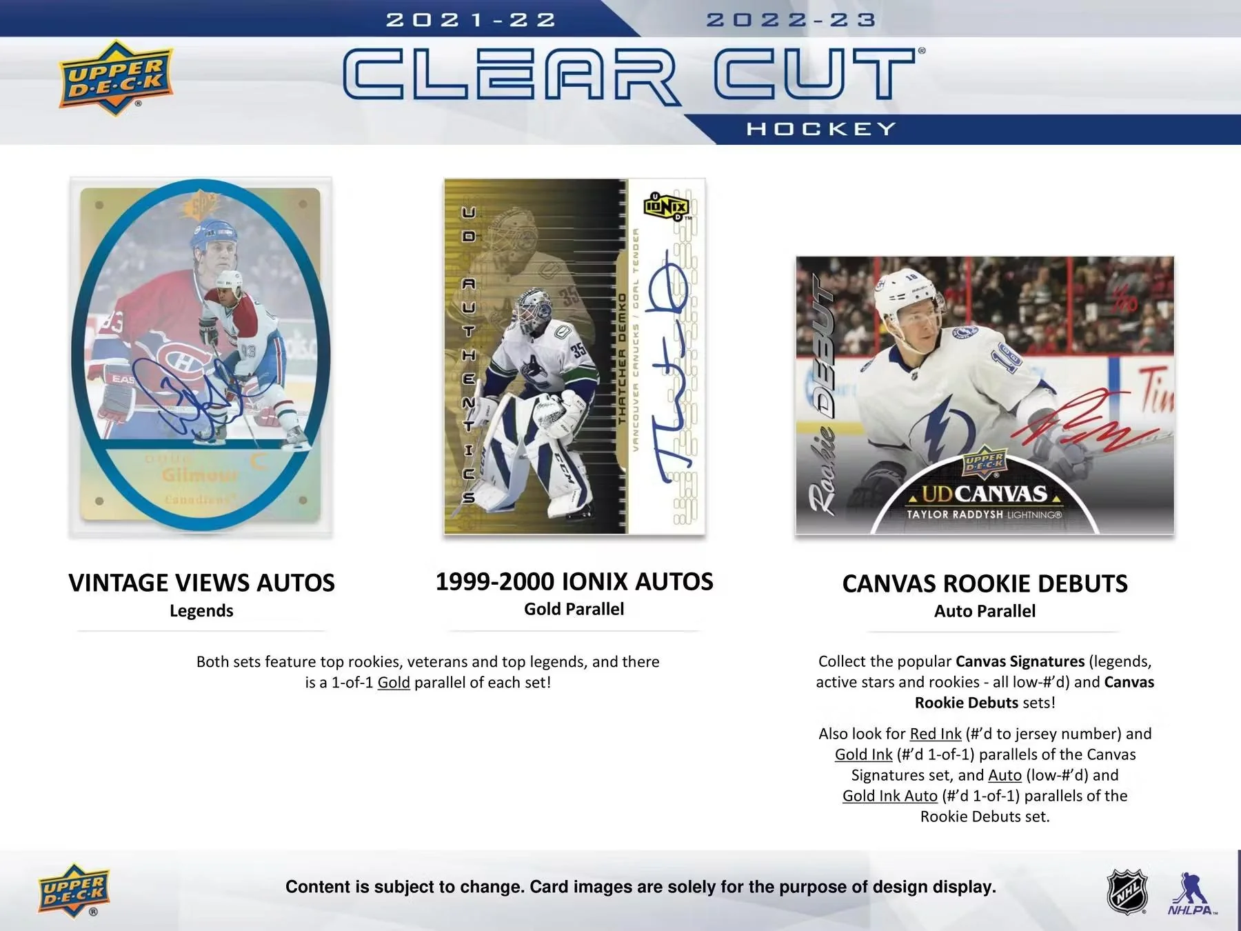 2022-23 Upper Deck Clear Cut Hockey Hobby Box - Image 4