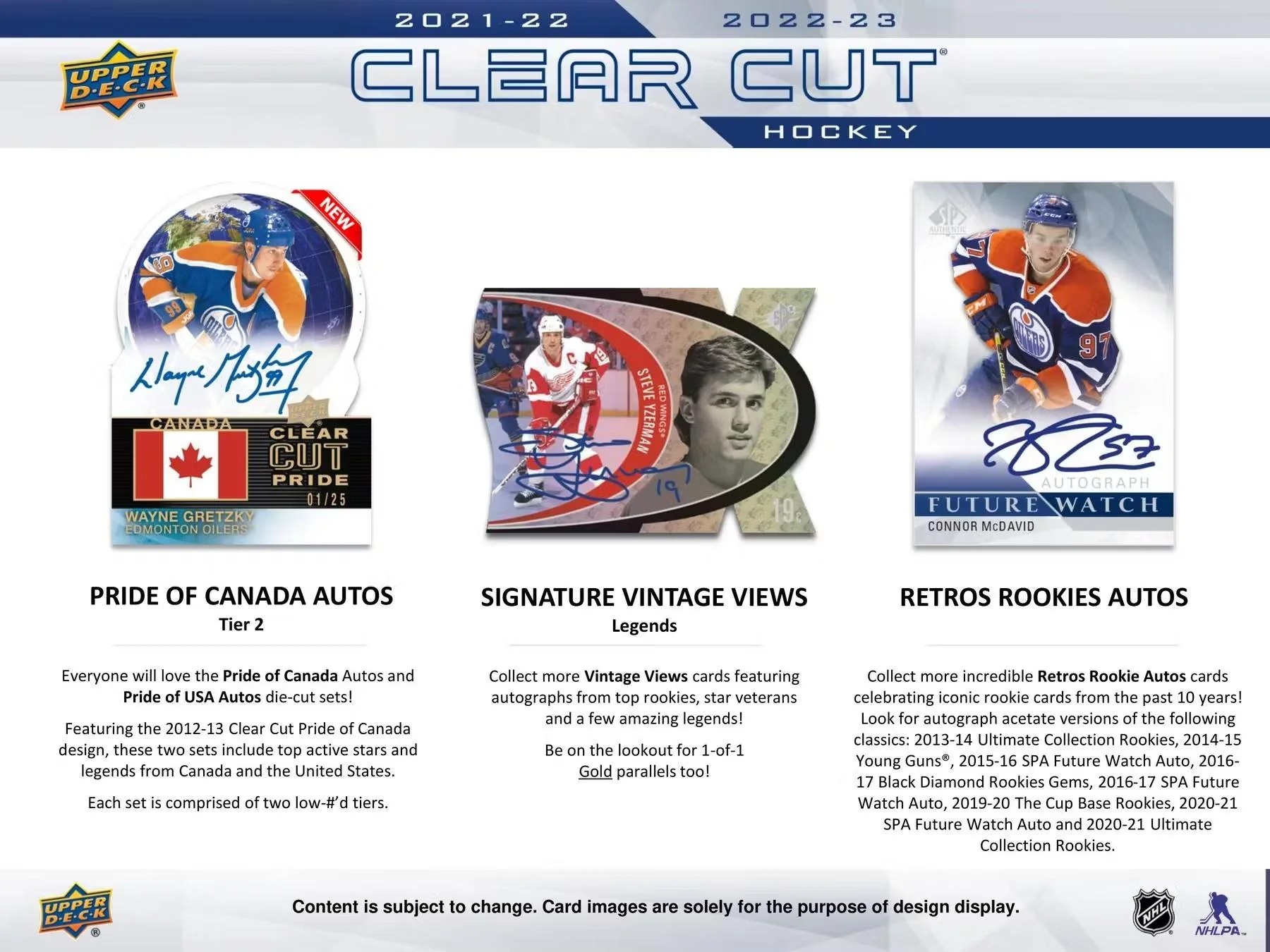 2022-23 Upper Deck Clear Cut Hockey Hobby Box - Image 5