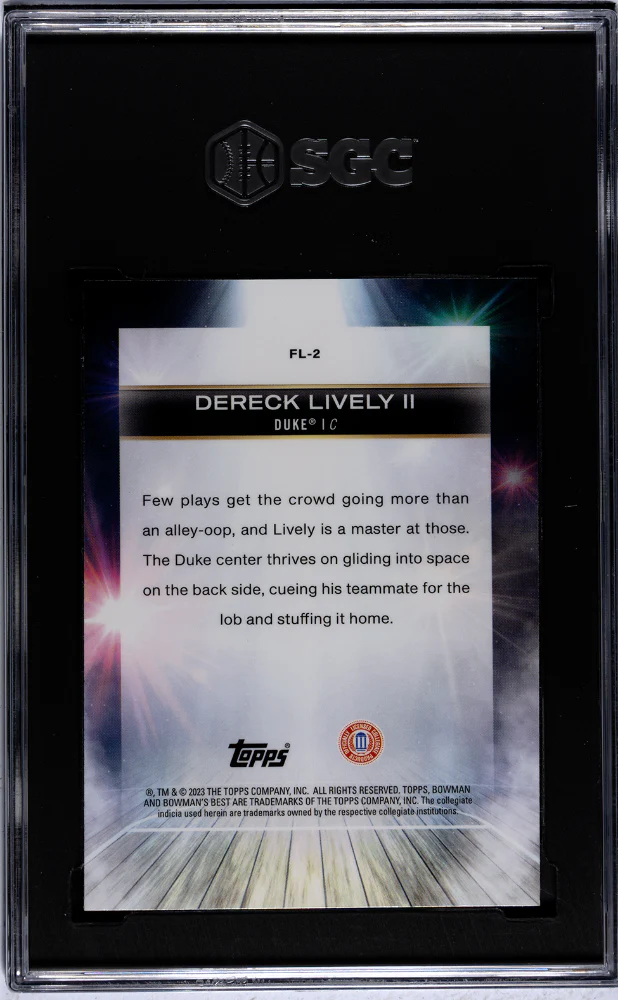 2022 Bowman U Best Flashing Lights Dereck Lively II #FL-2 SGC 9.5 - Image 2