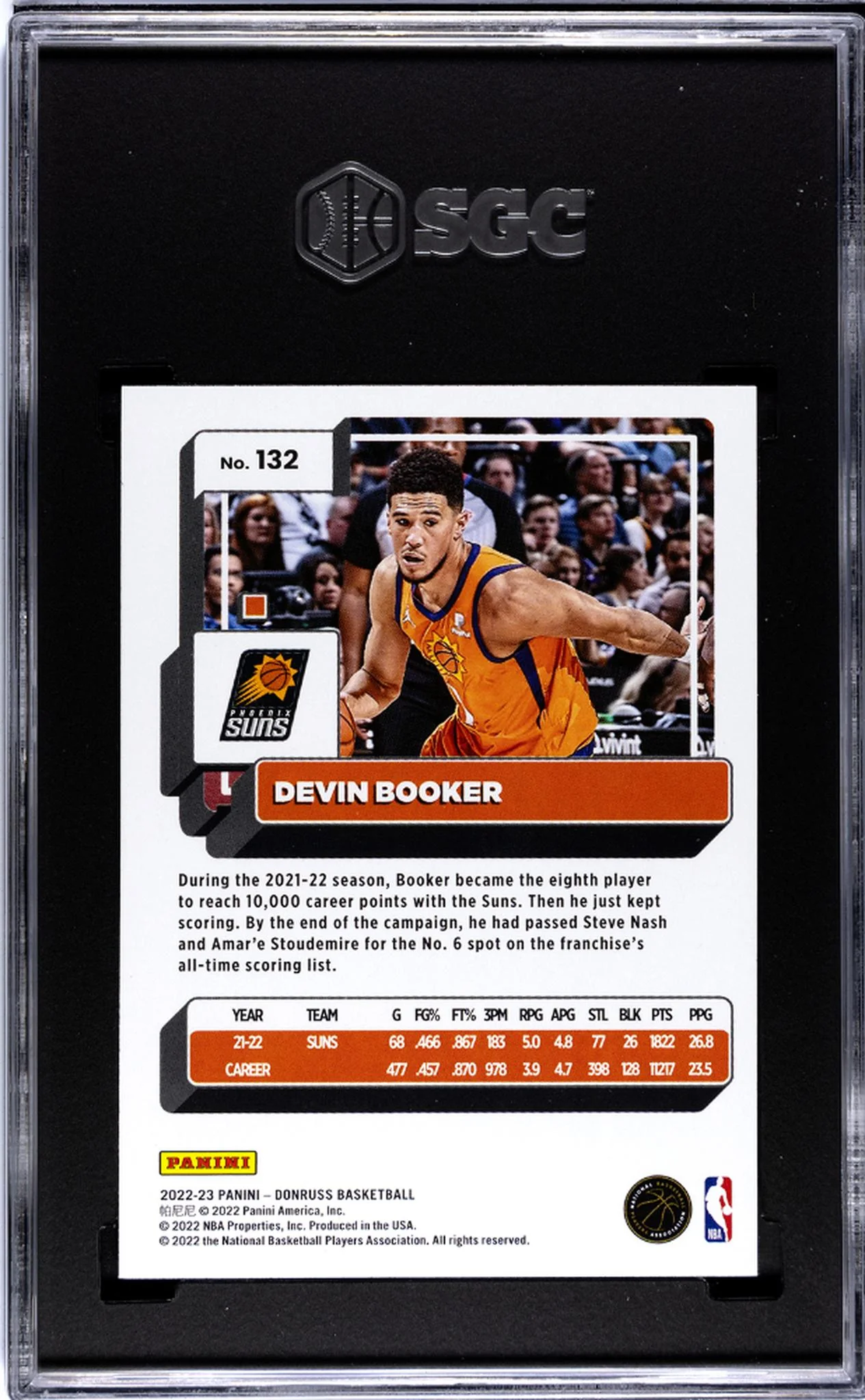 2022 Donruss Devin Booker #132 SGC 9 - Image 2