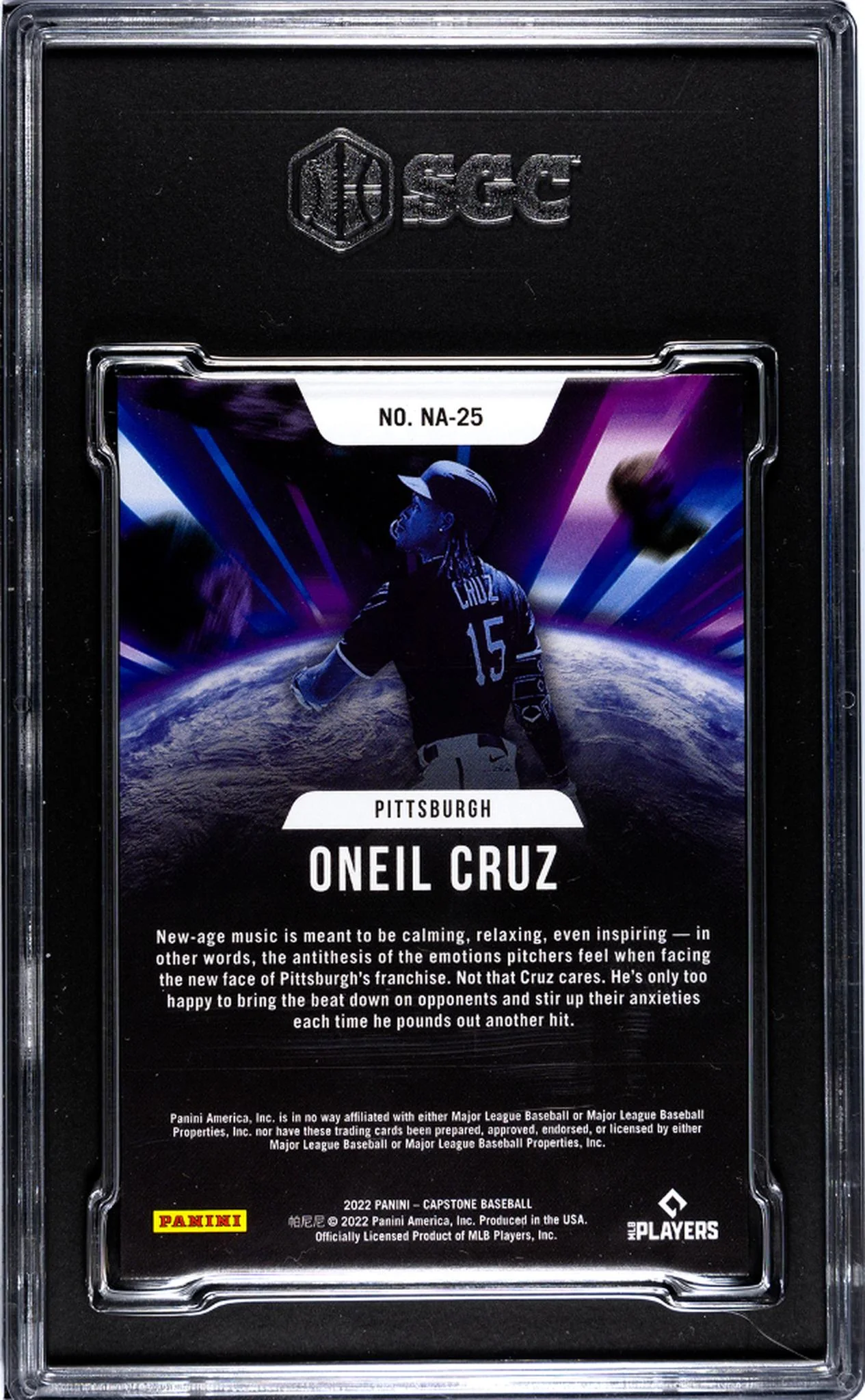 2022 Panini Capstone New Age Oneil Cruz #NA-25 SGC 9 - Image 2