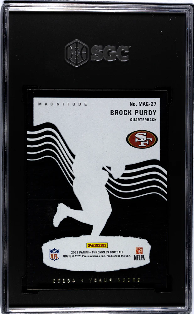 2022 Panini Chronicles #MAG-27 Brock Purdy Magnitude SGC 9 - Image 2