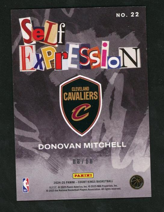2022 Panini Court Kings 22 Donovan Mitchell Self Expression /10 Cleveland Cavaliers - Image 2