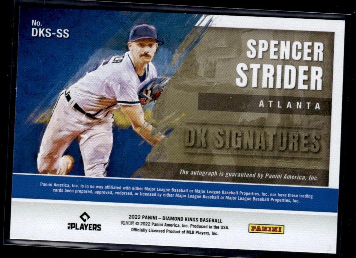 2022 Panini Diamond Kings Spencer Strider #DKS-SS Auto /50 - Image 2