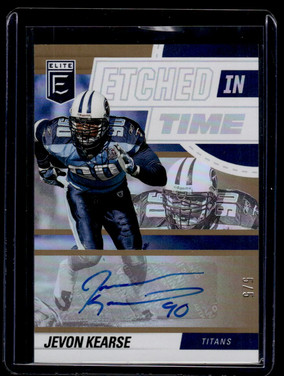 2022 Panini Donruss Elite ET-JK Jevon Kearse Etched In Time Signatures 5/5 Tennessee Titans Auto