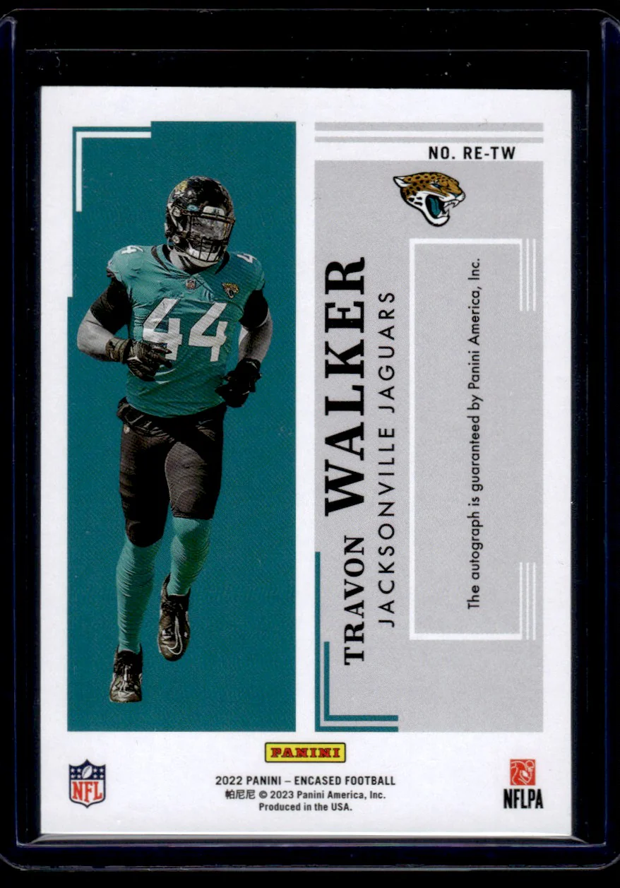 2022 Panini Encased Rookie Endorsements Travon Walker #RE-TW RC Auto /25 - Image 2