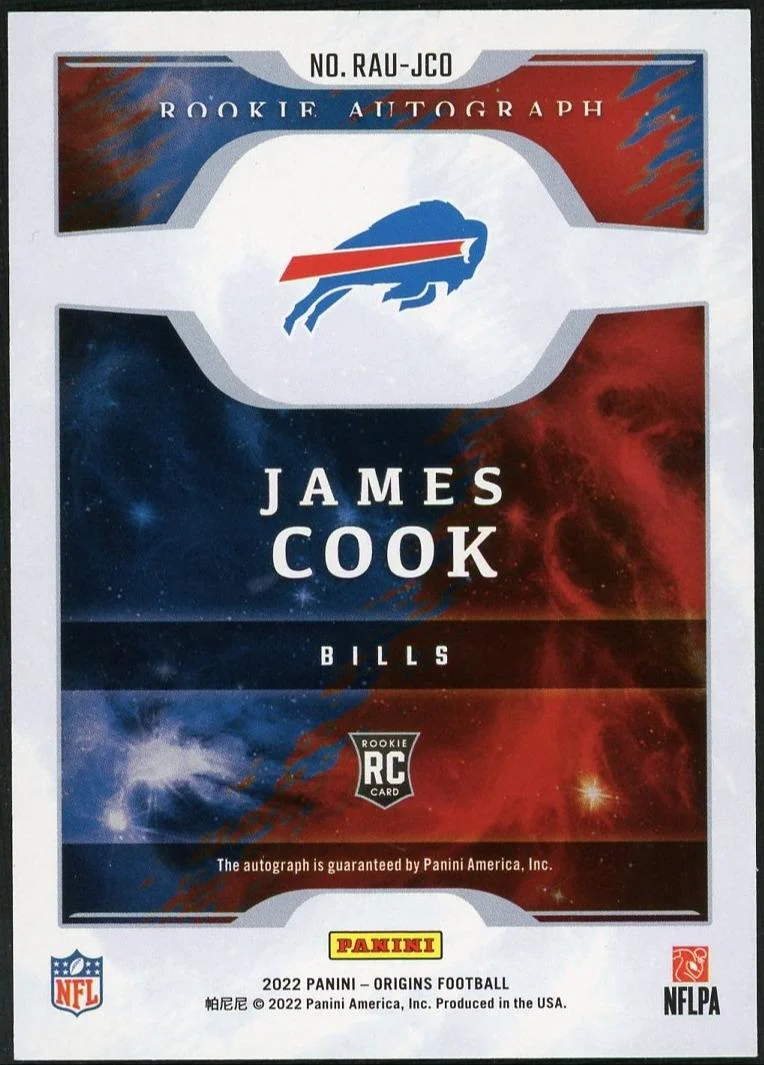 2022 Panini Origins Rookie Autographs James Cook - Image 2
