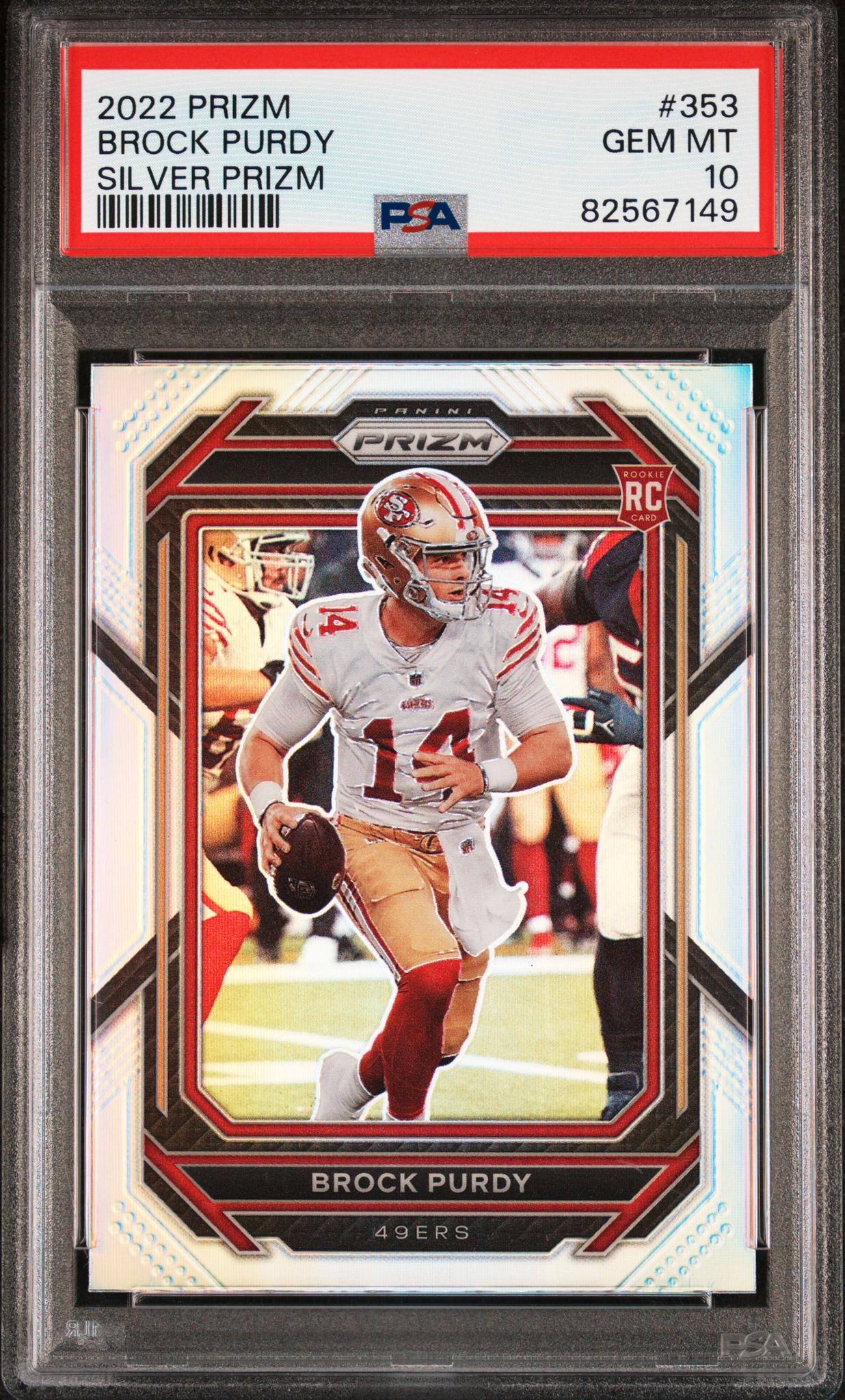 2022 Panini Prizm Silver Prizm Brock Purdy #353 PSA 10