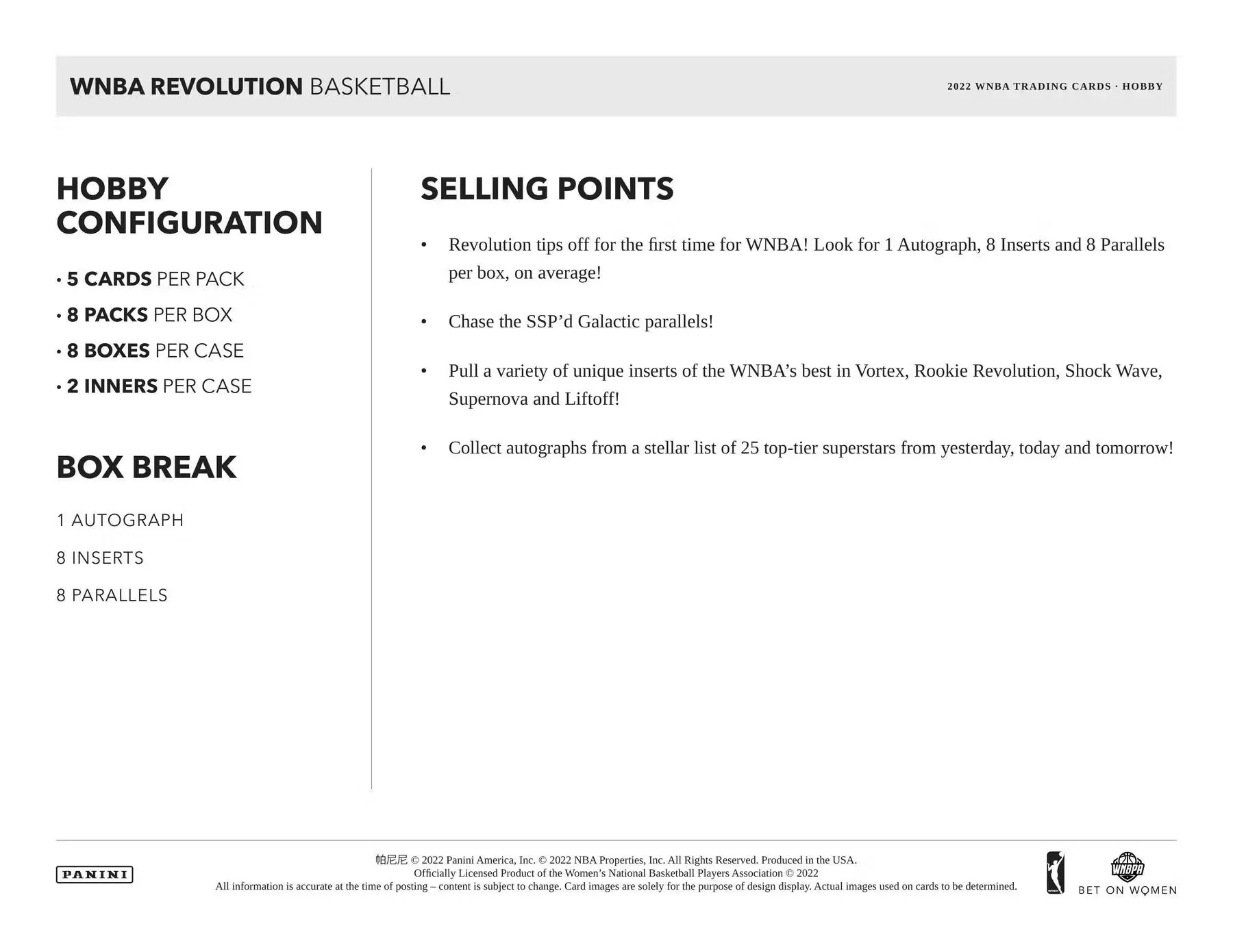 2022 Panini Revolution WNBA Basketball Hobby Box - Image 6