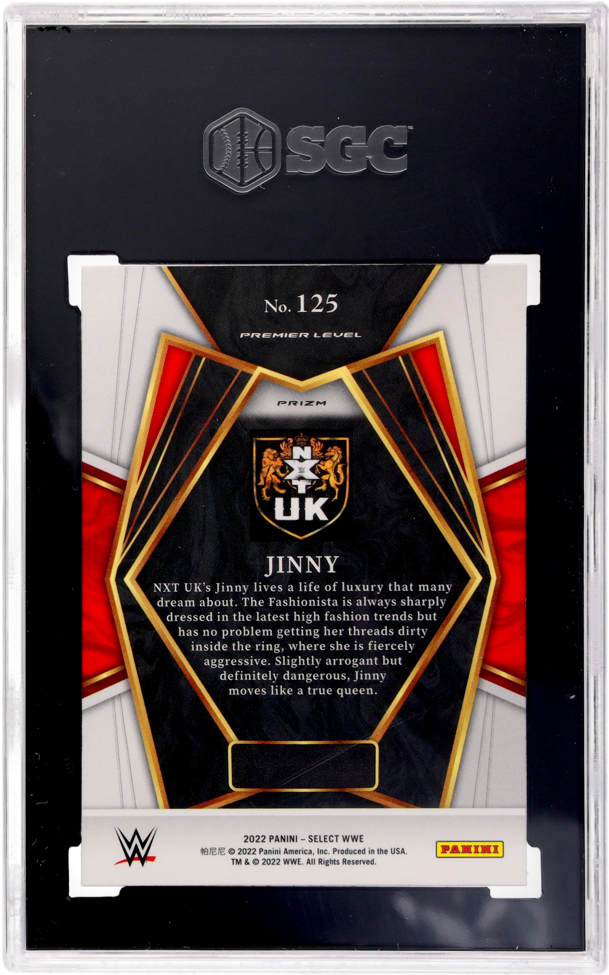 2022 Panini Select WWE Scope Prizm Jinny #125 SGC 10 RC - Image 2