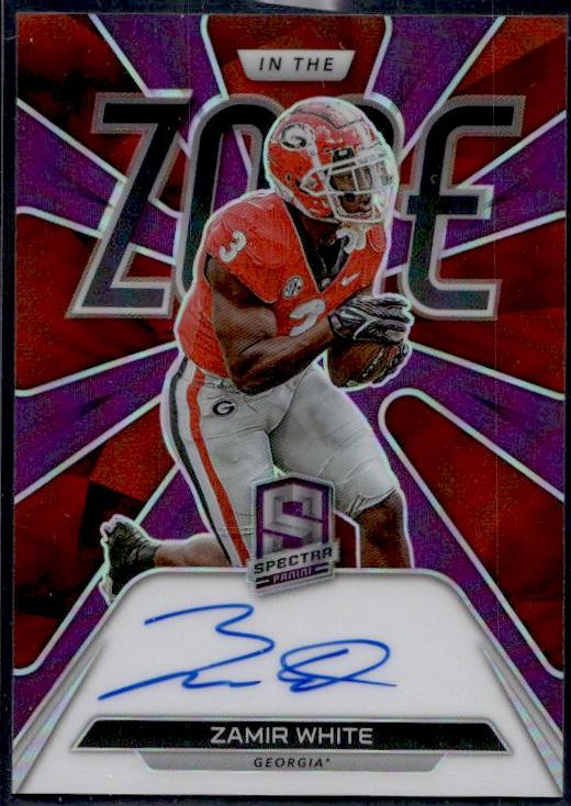2022 Panini Spectra Z-ZWH Zamir White In the Zone /25 Georgia Auto