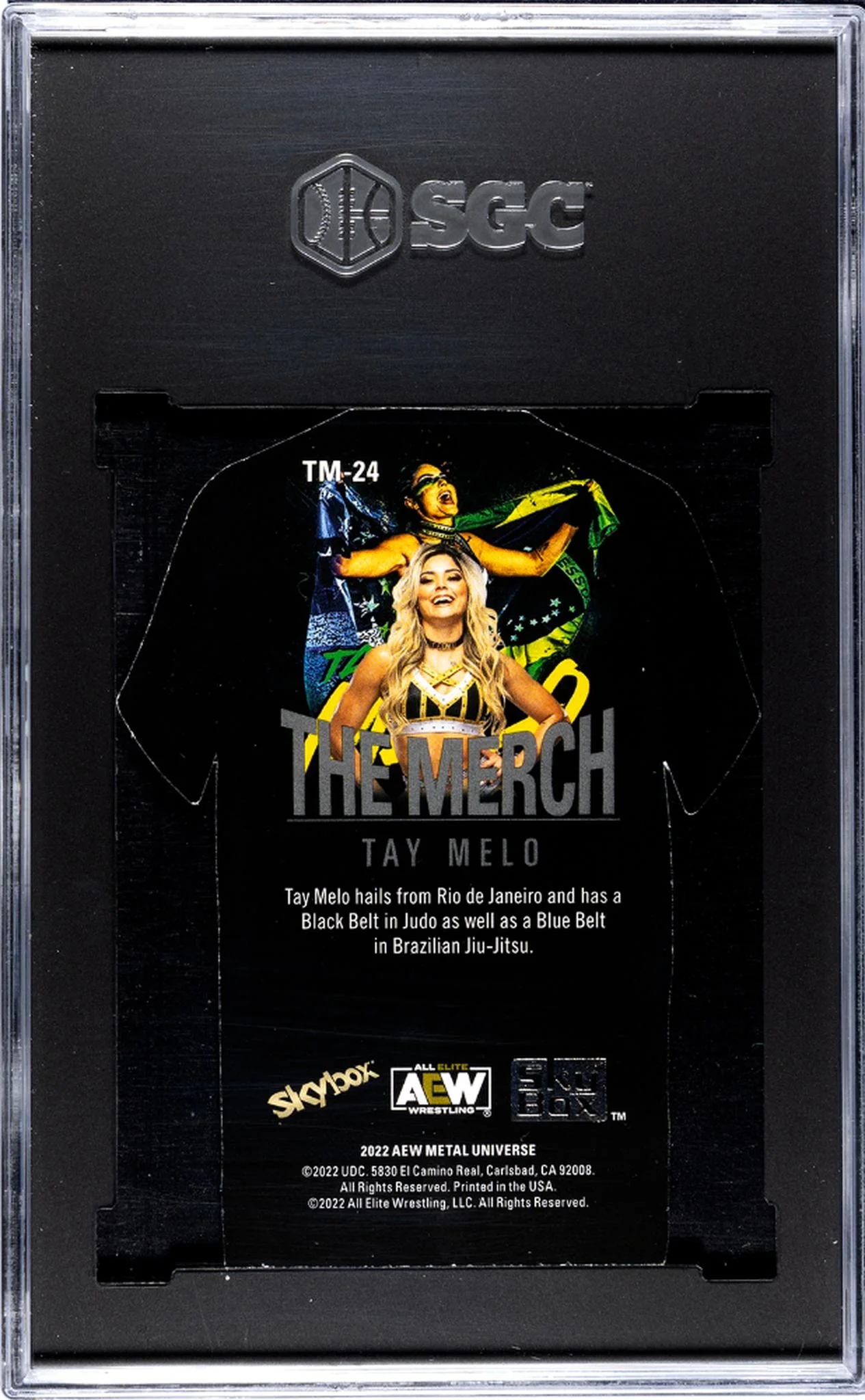 2022 Skybox Metal Universe Aew #TM-24 Tay Melo The Merch SGC 8.5 - Image 2